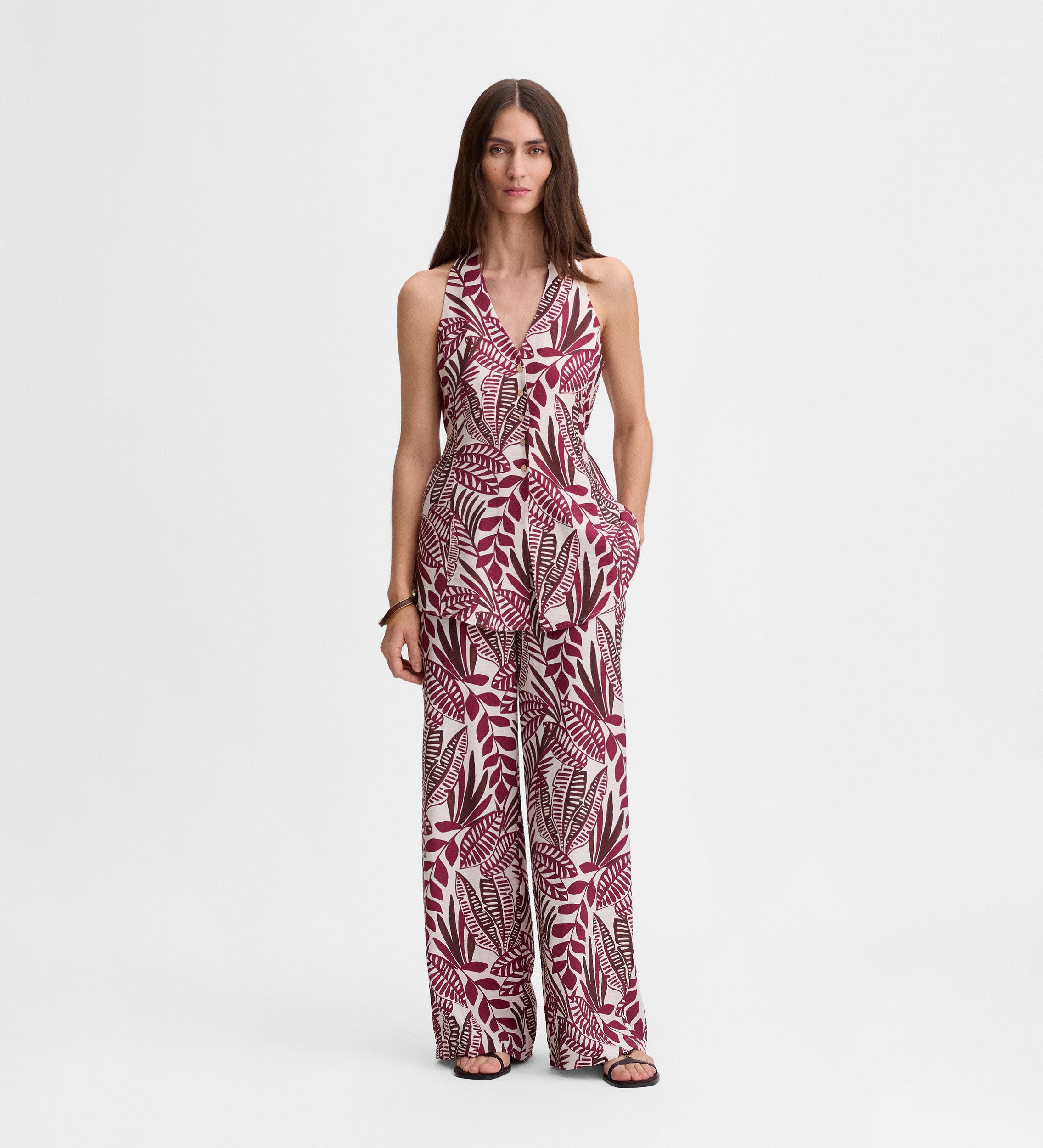 Flowy printed pants