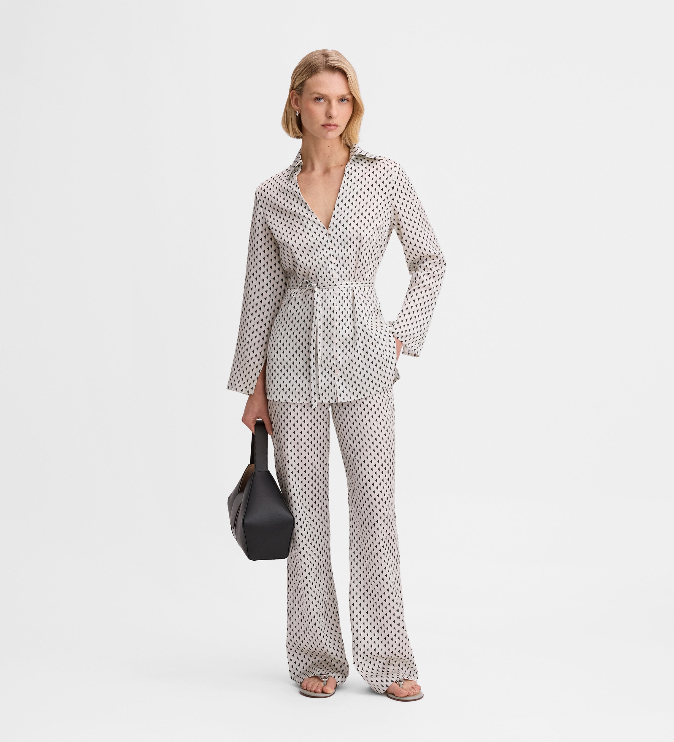 Blusón estampado cinturón