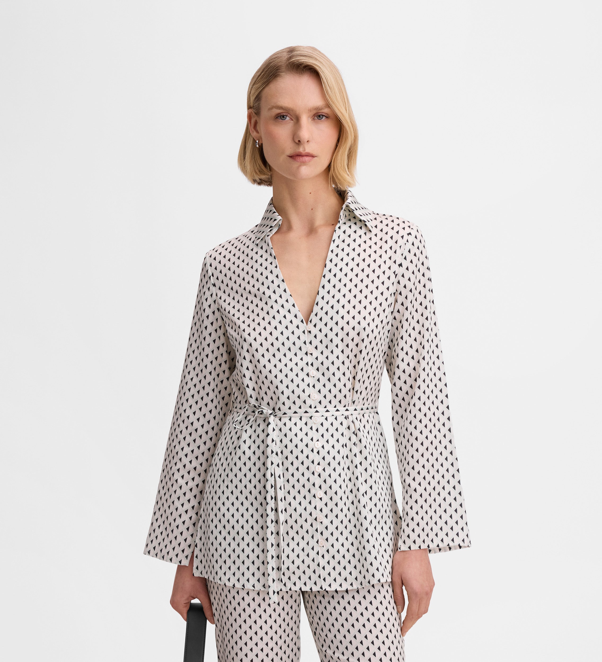 Blusón estampado cinturón