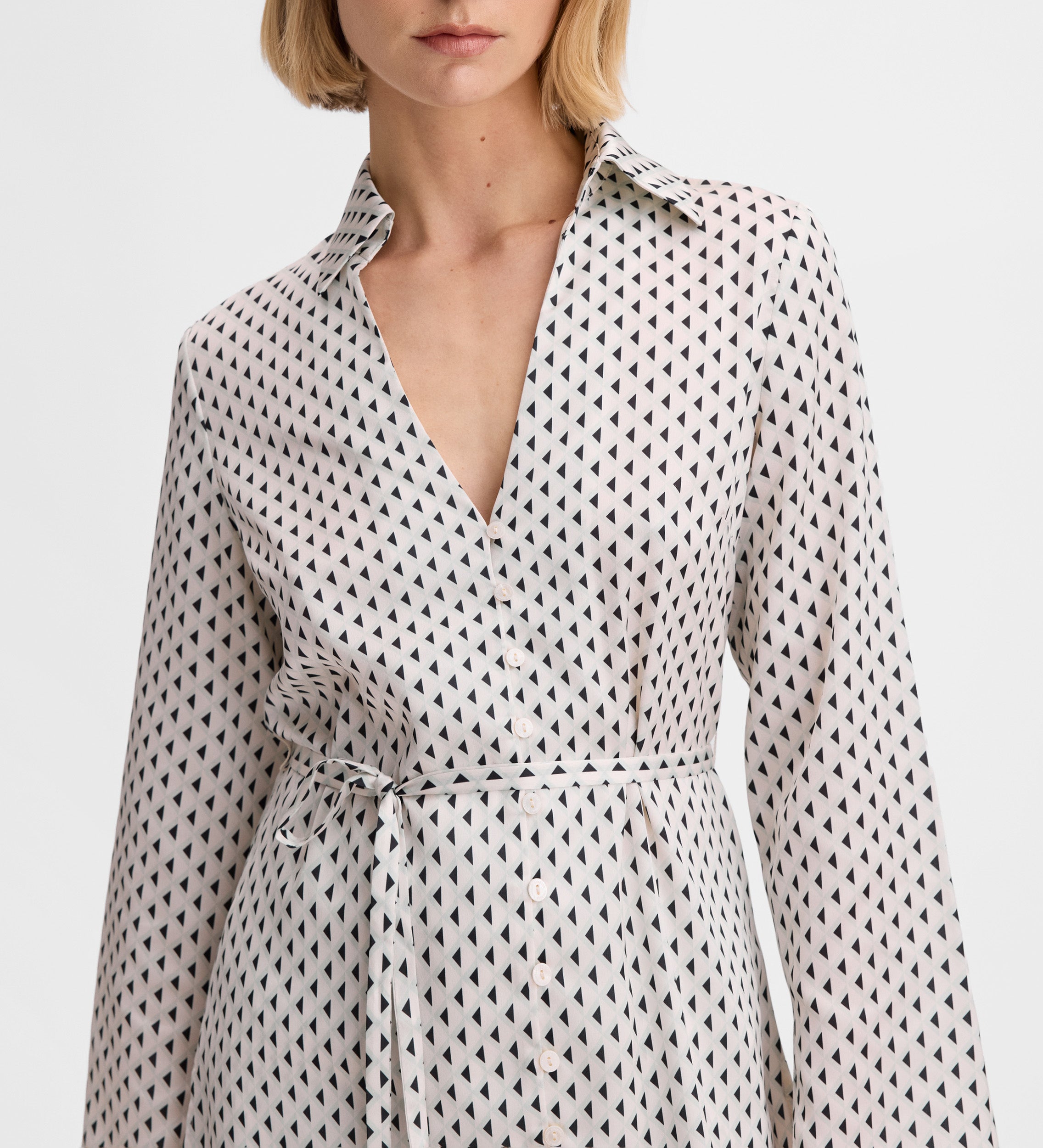 Blusón estampado cinturón