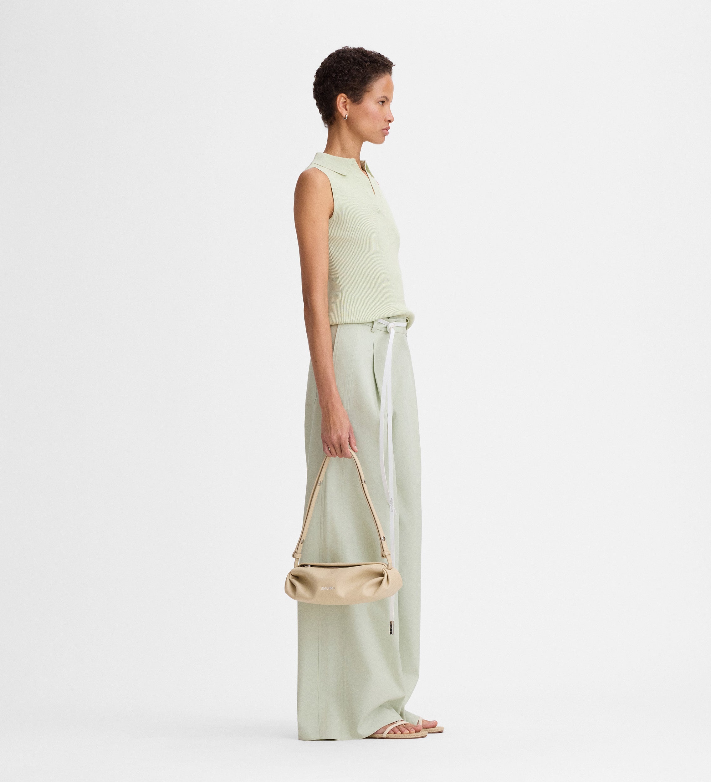 Top punto cuello polo