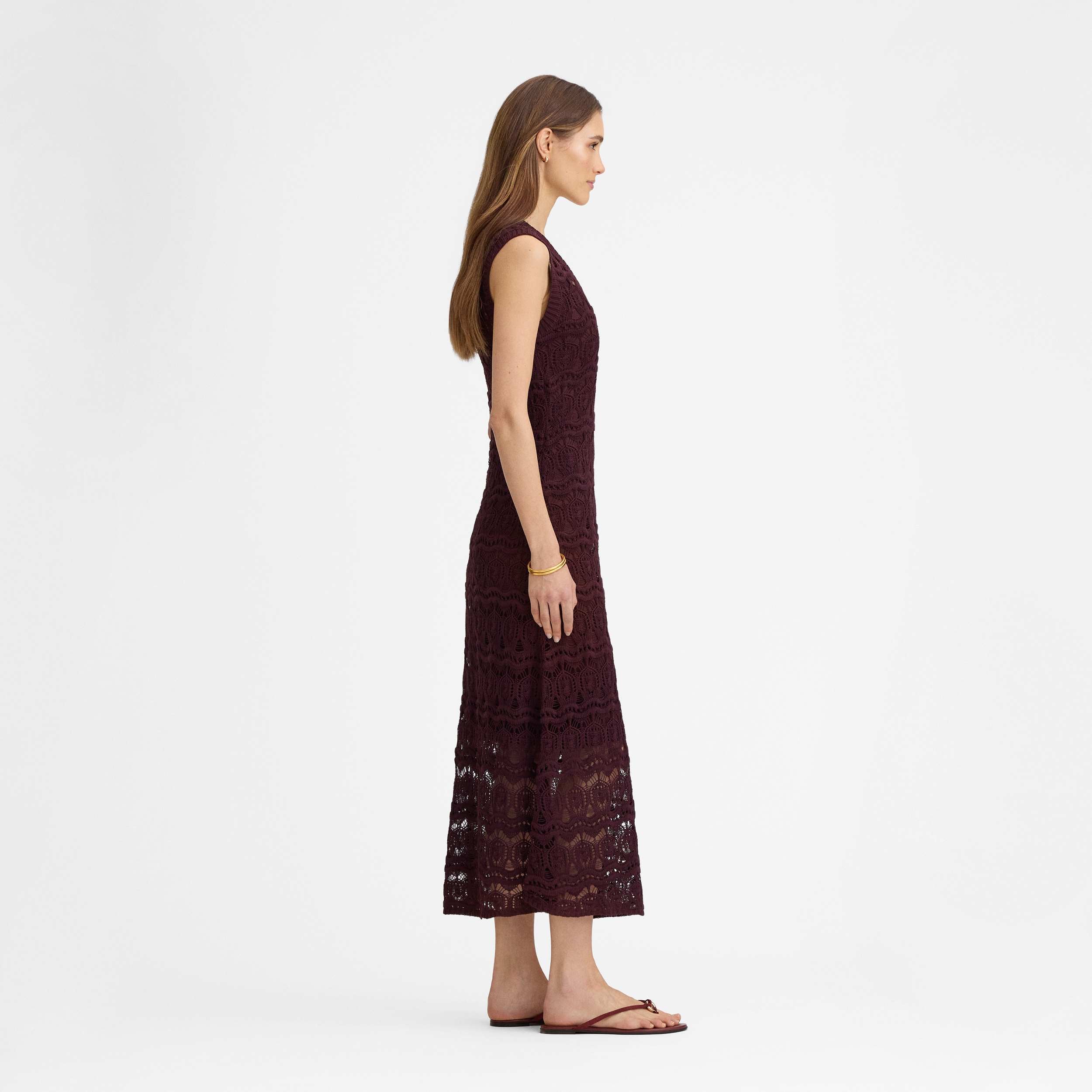 Openwork knit dress