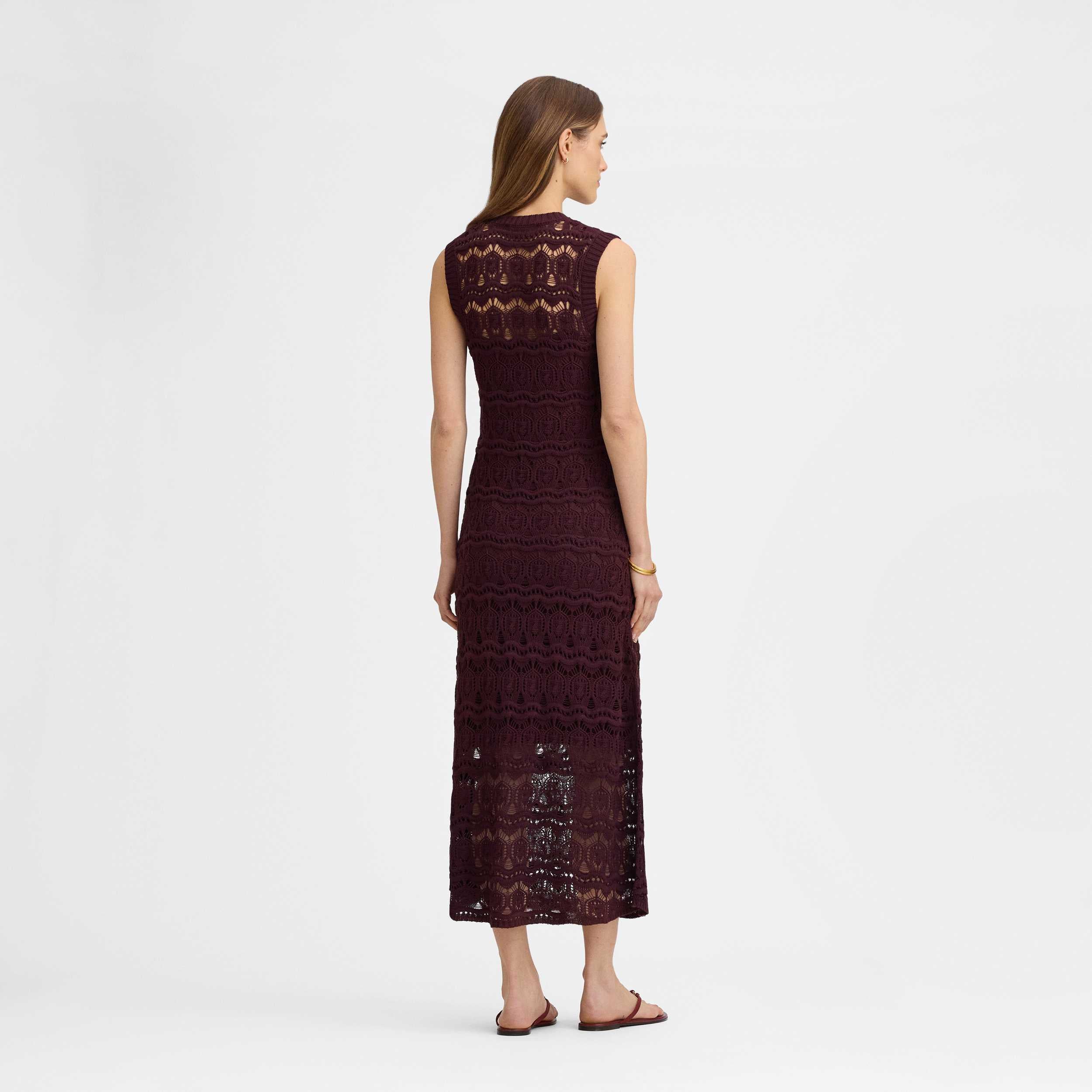 Openwork knit dress