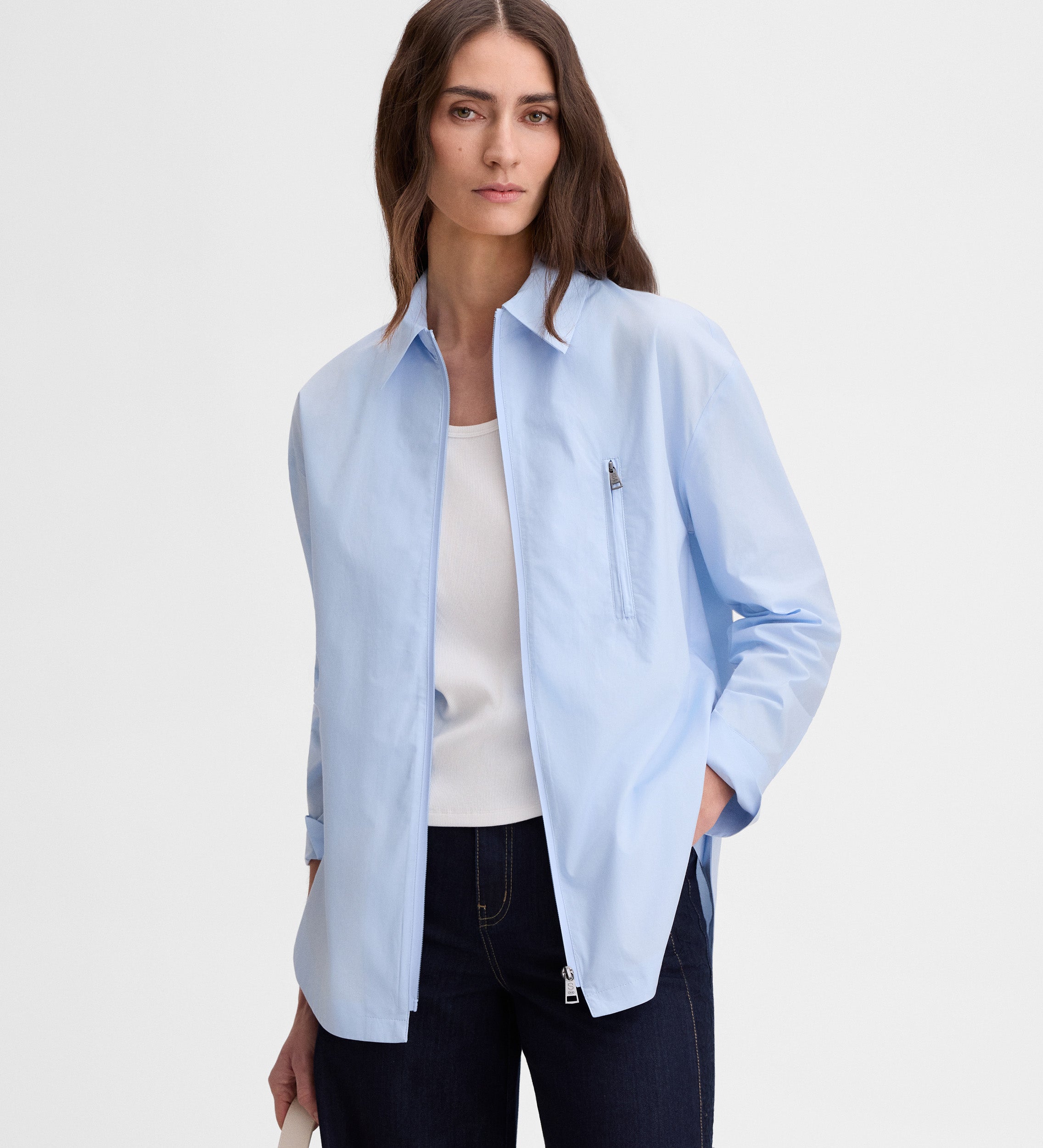 Chemise à fermeture éclair