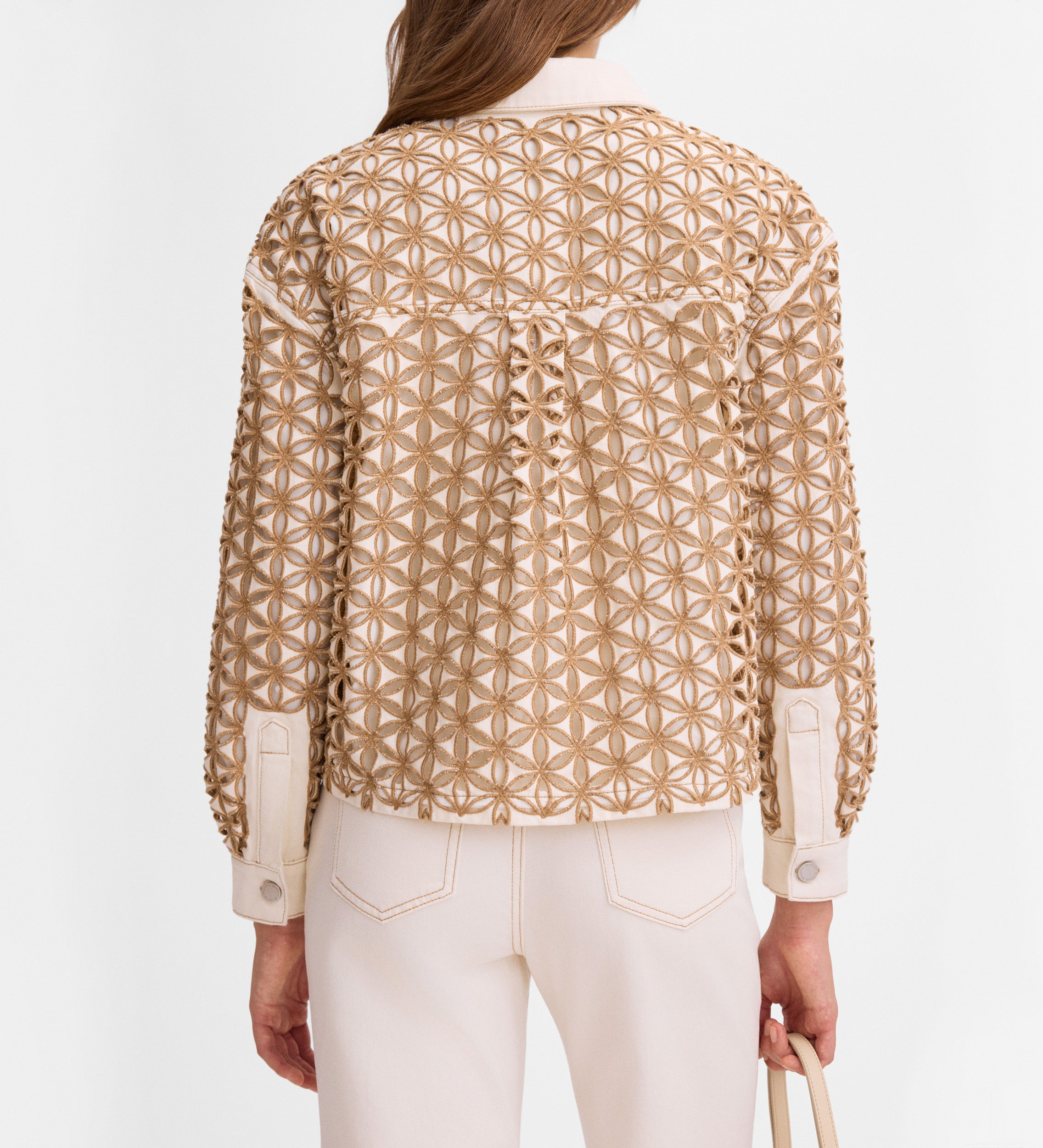 Denim broderie jacket