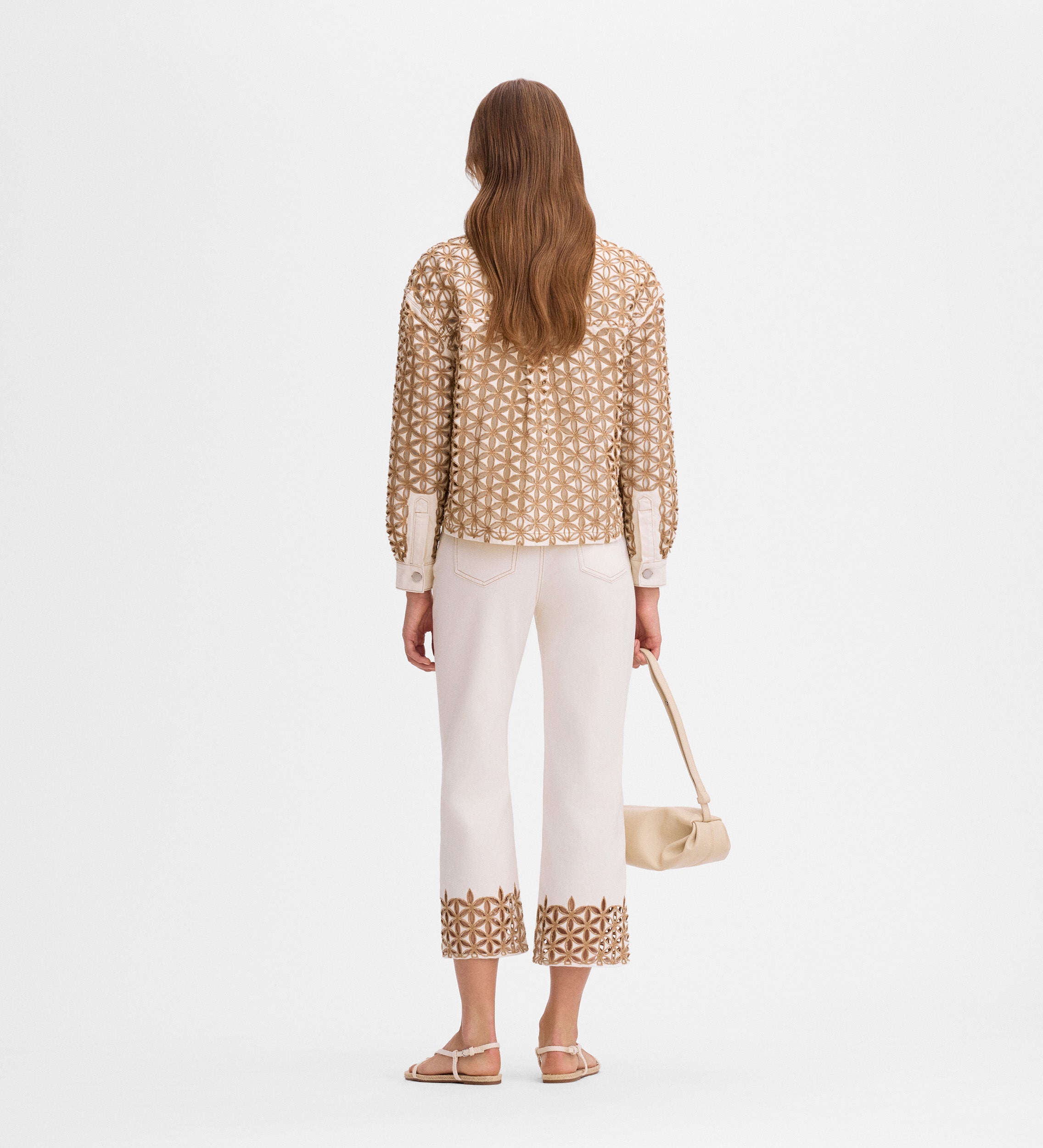 Denim broderie jacket