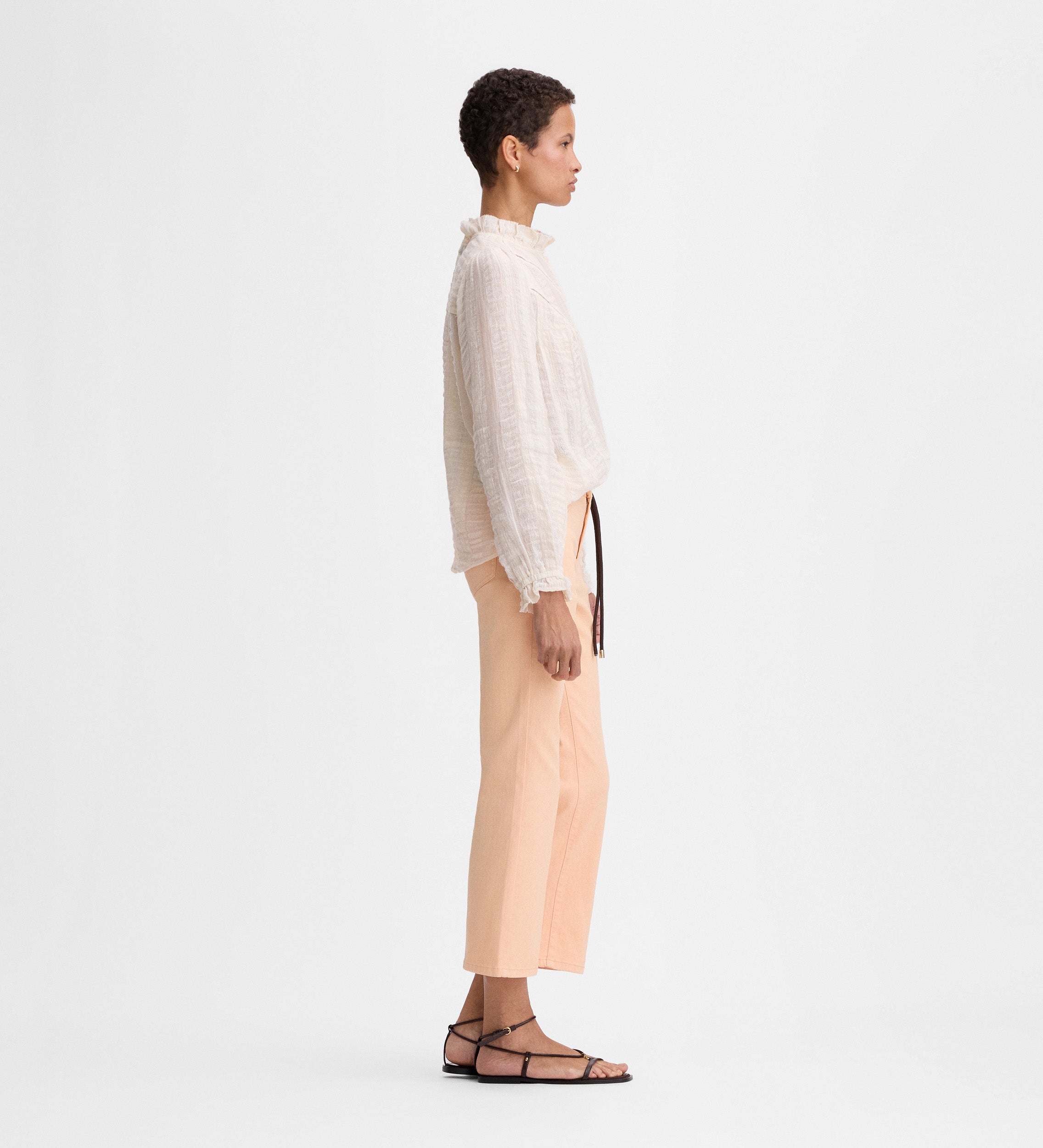 Pantalon court évasé