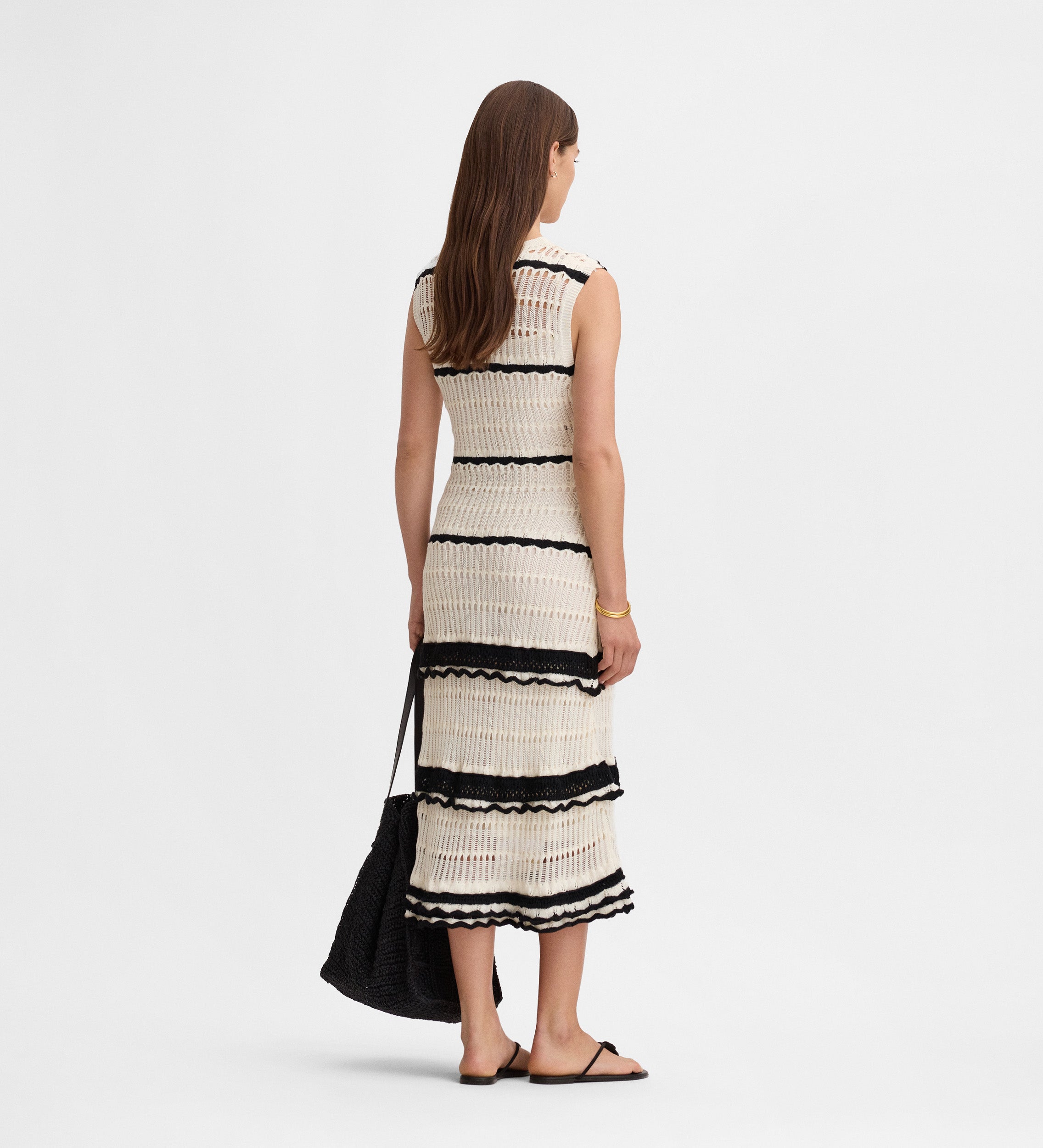 Robe en maille bicolore