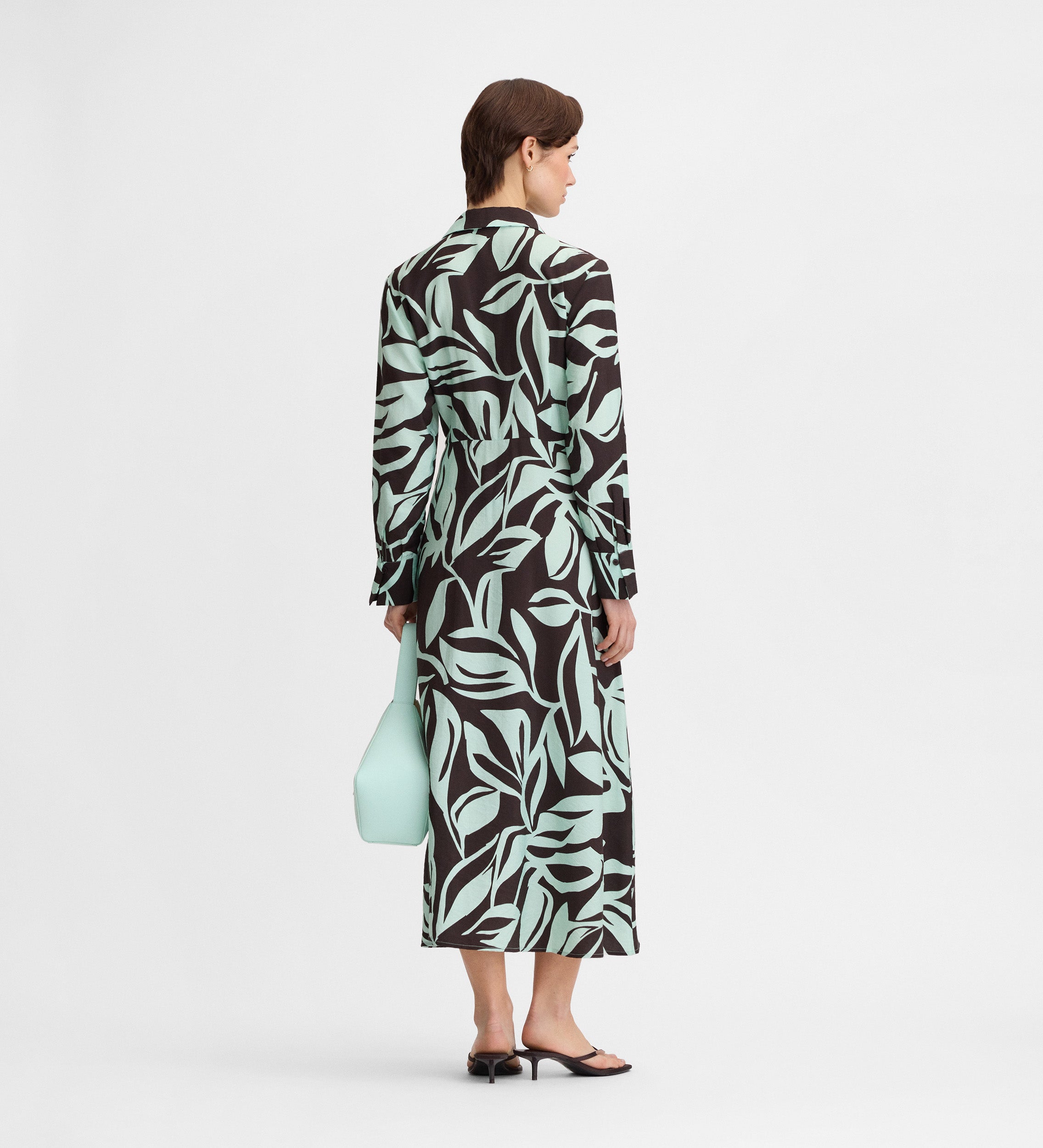 Printed shirt dress