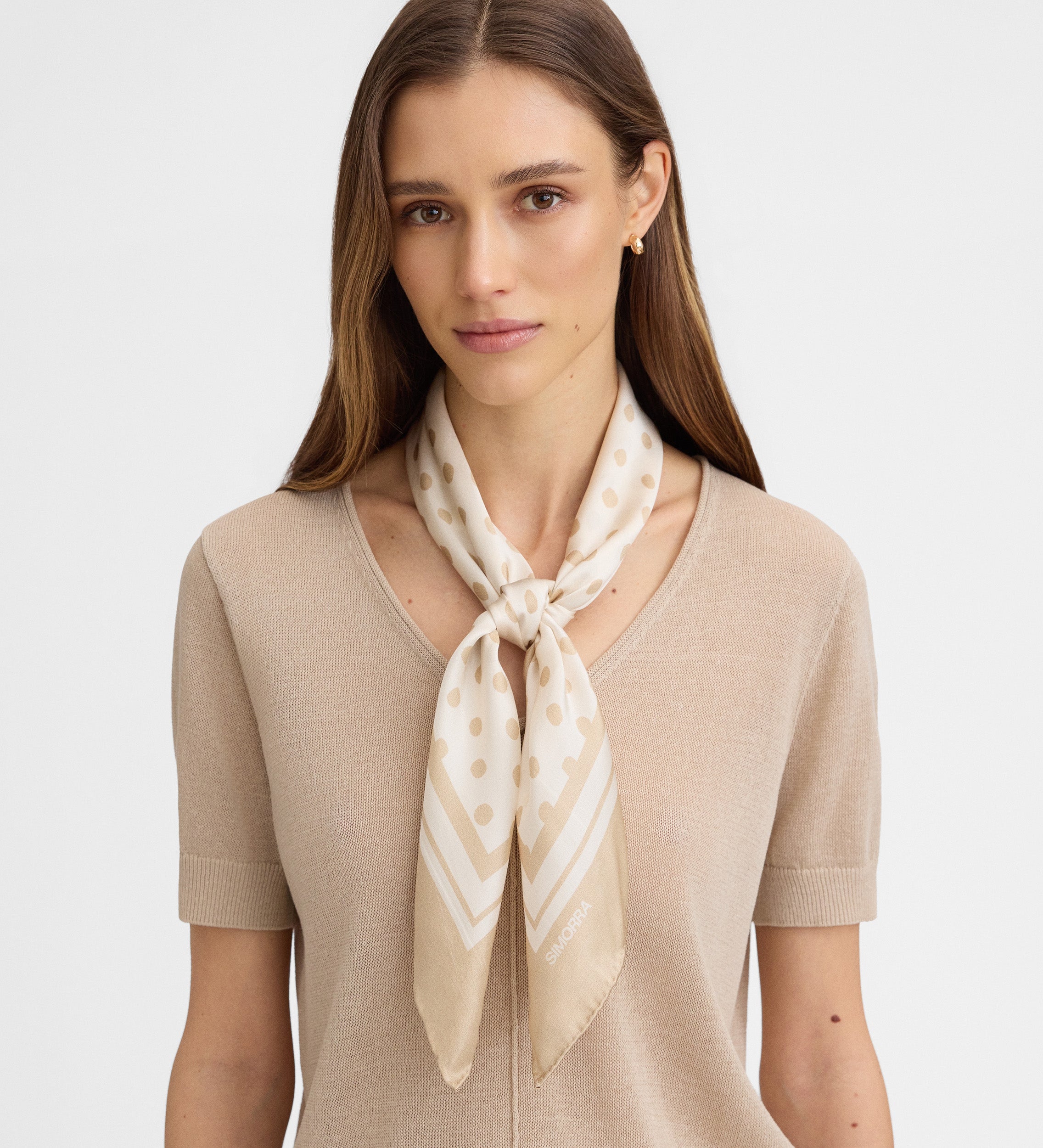 Printed silk scarf