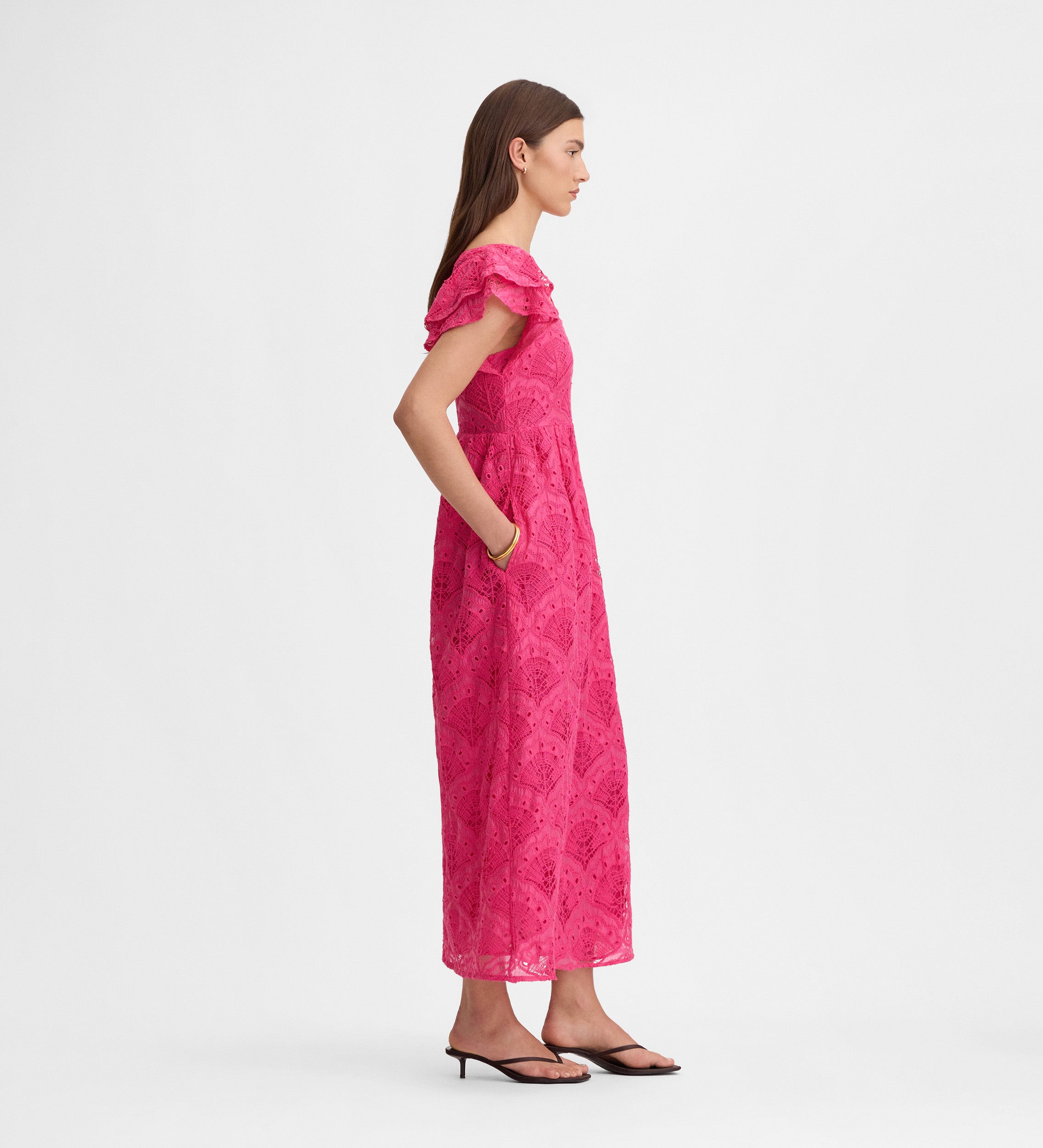 Embroidered long dress