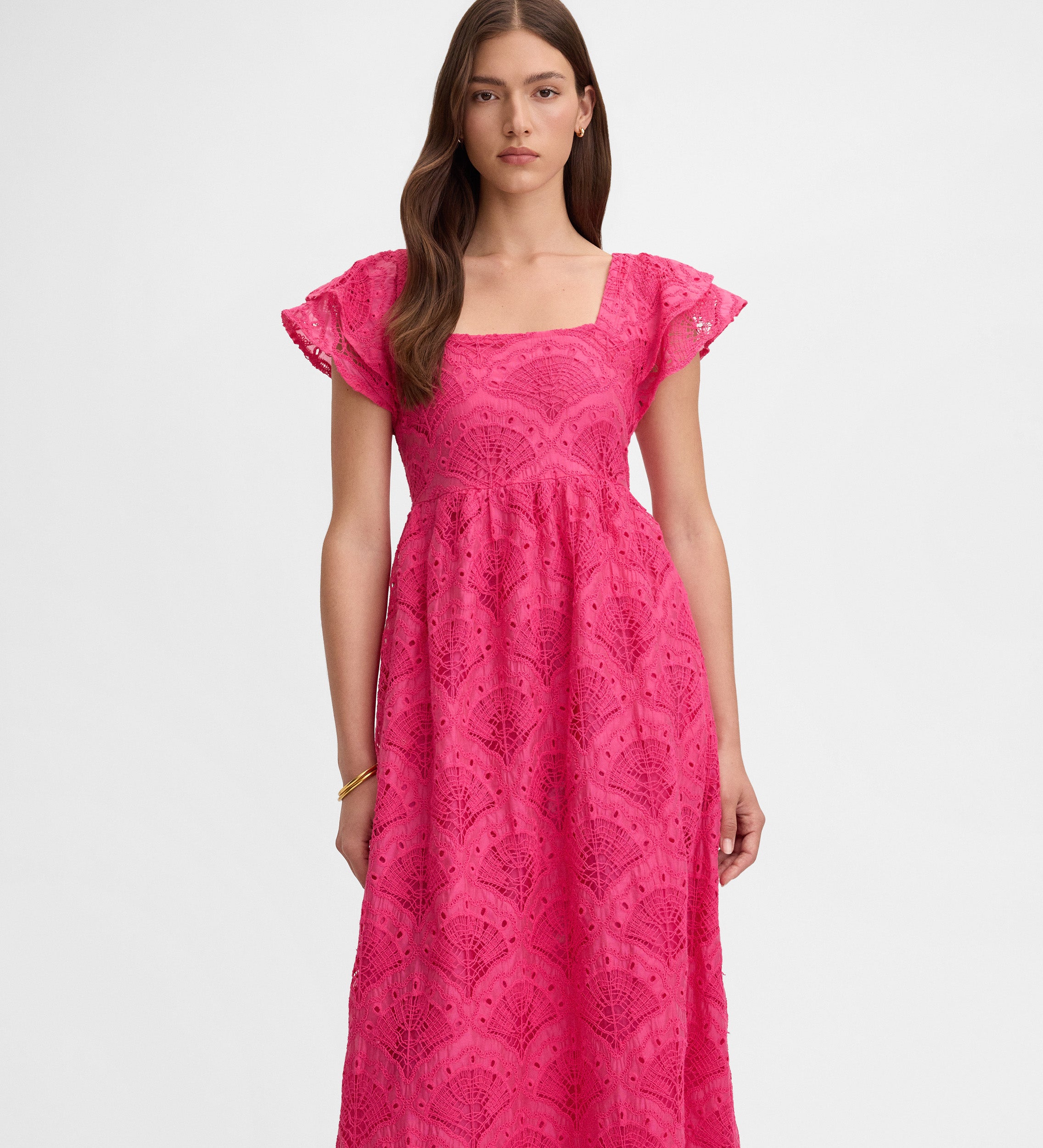 Embroidered long dress