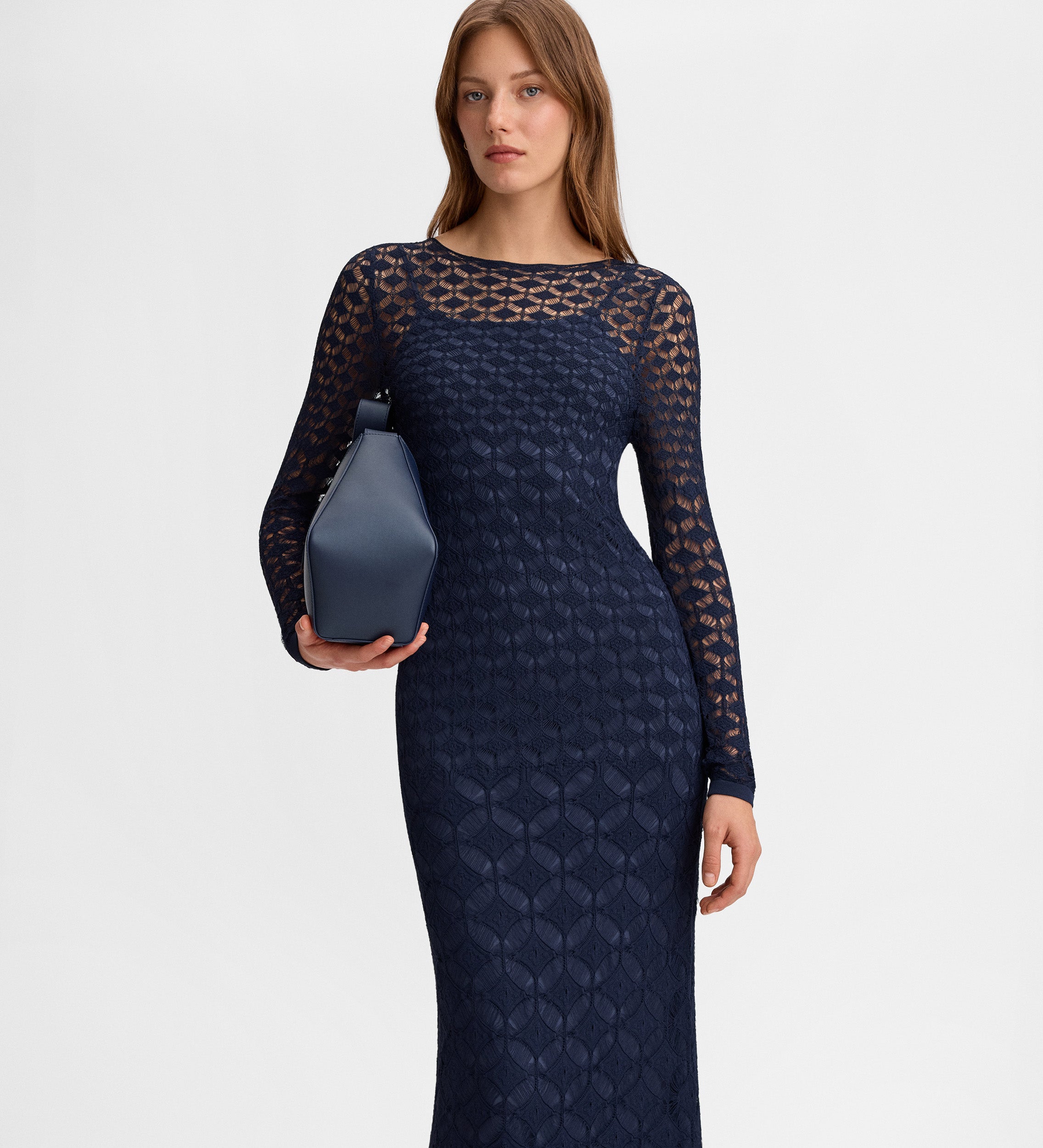 Robe longue ajourée