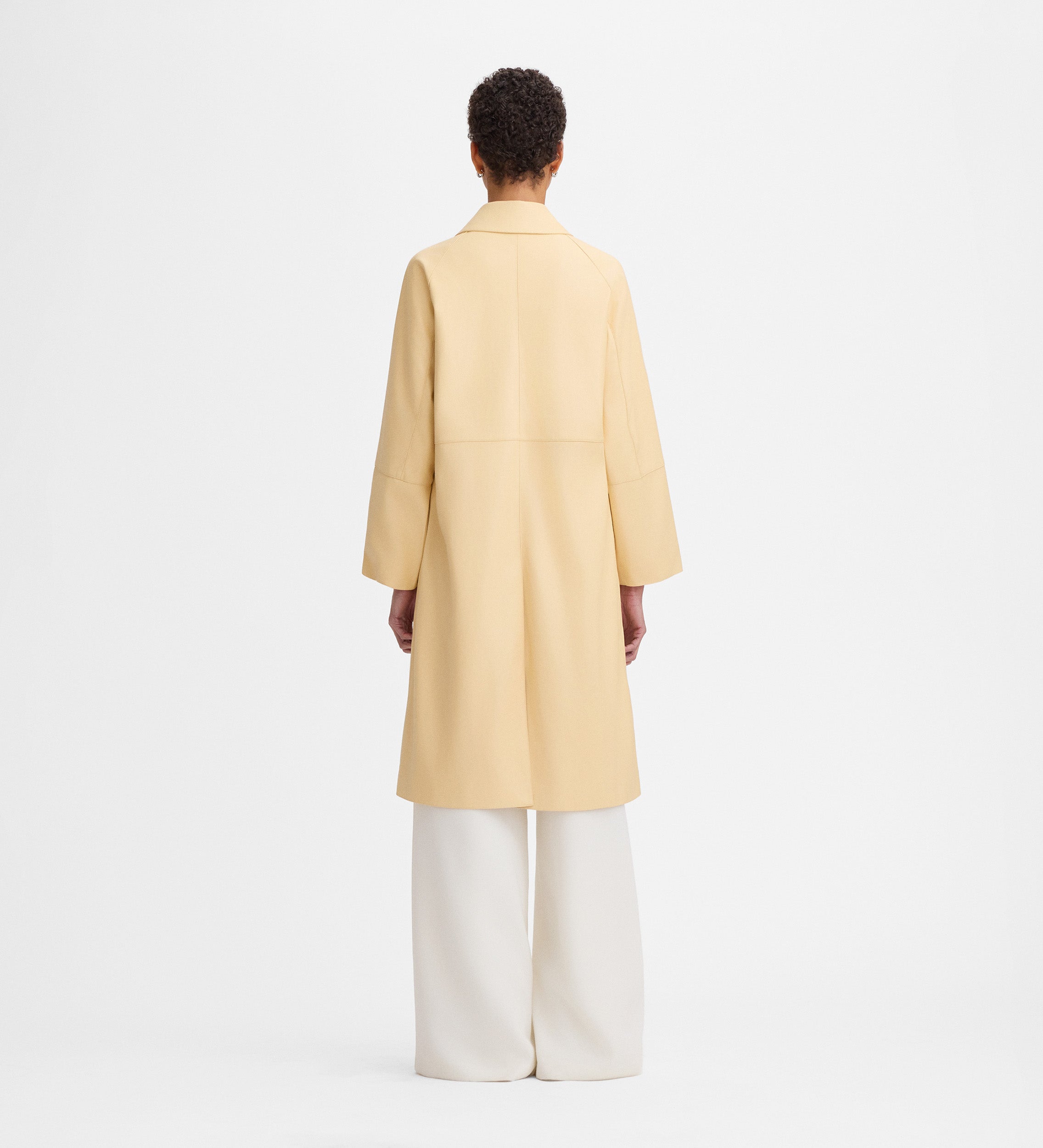 Vegan leather trench coat