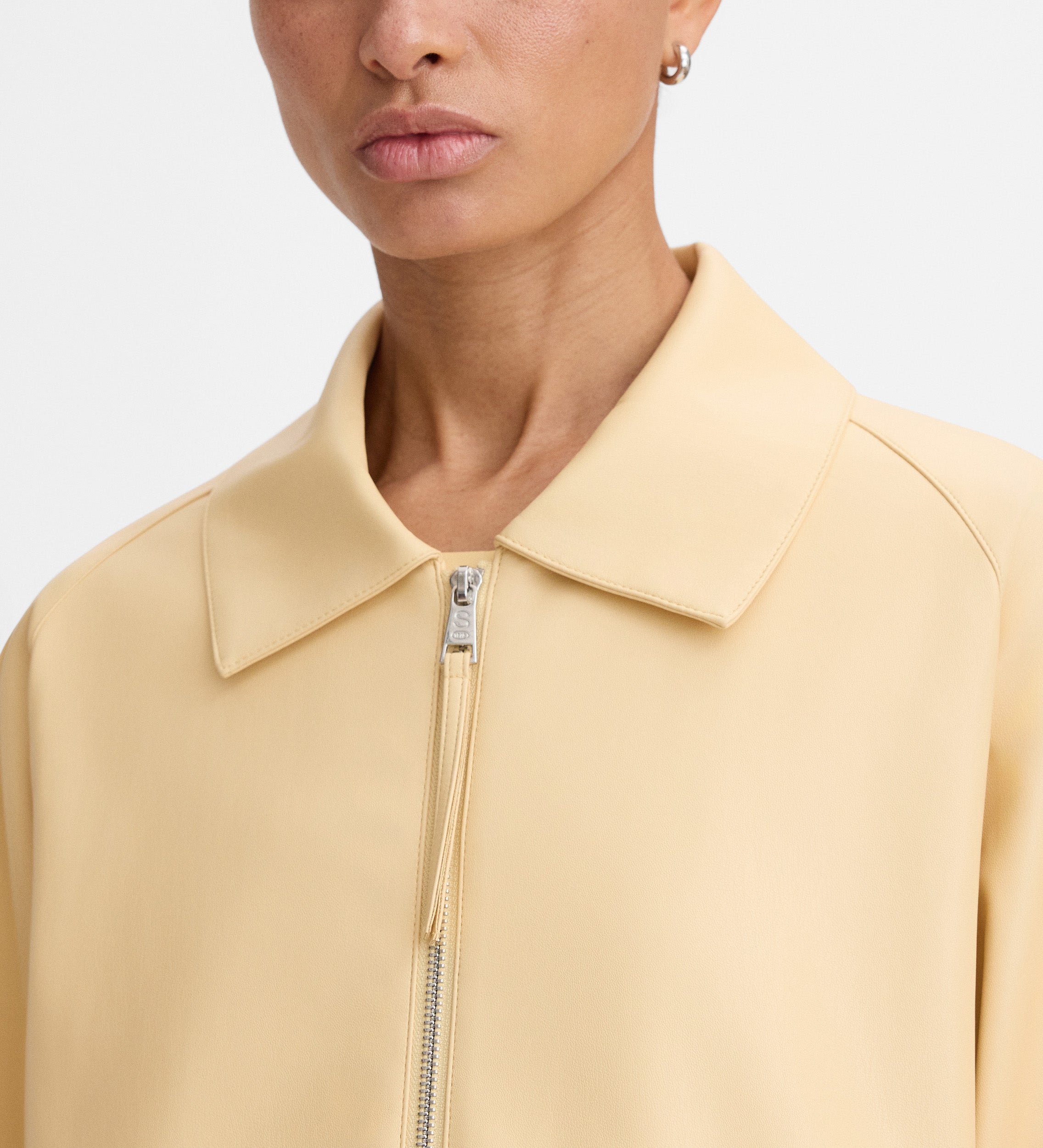 Vegan leather trench coat