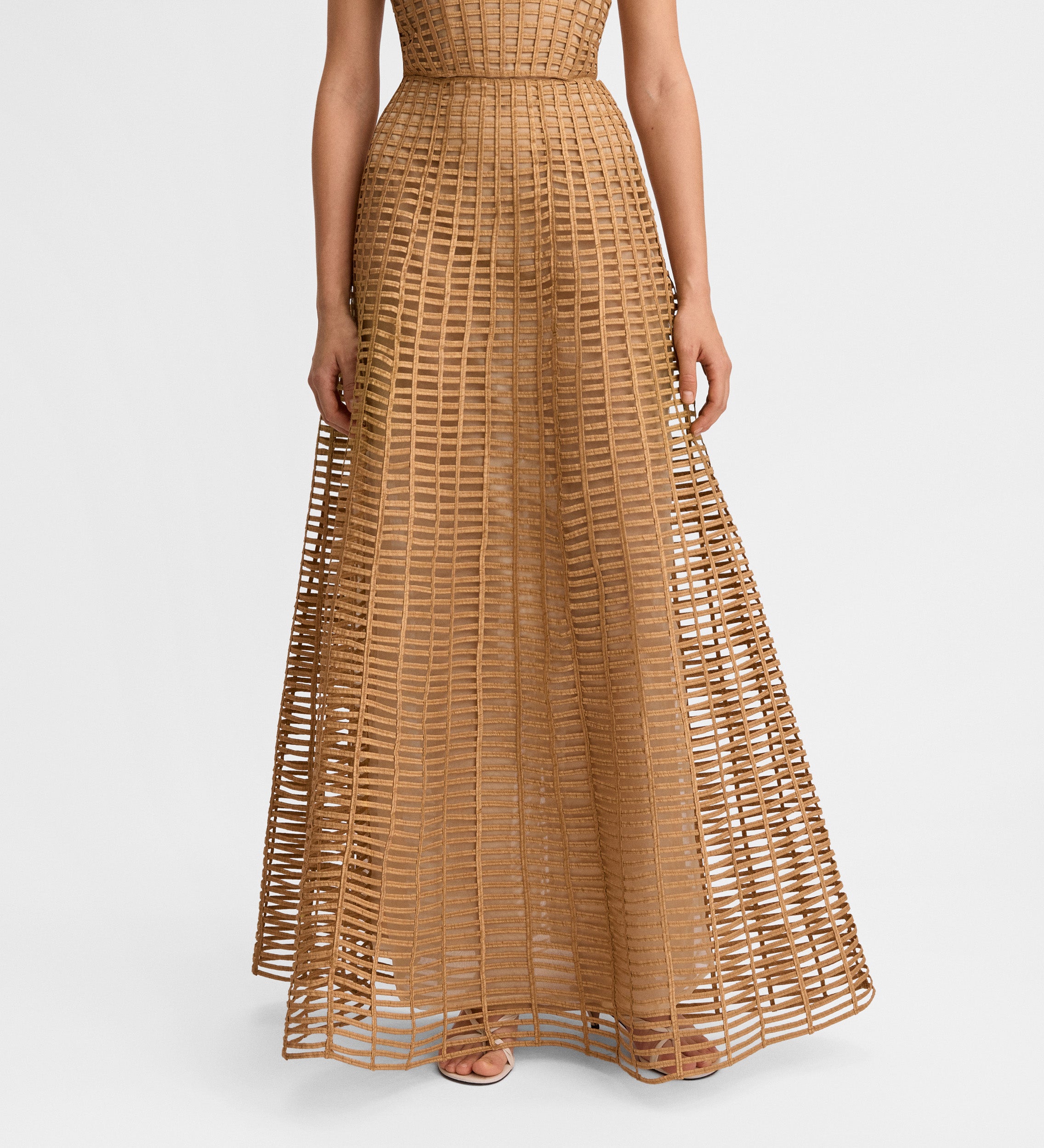 Taffeta mesh skirt