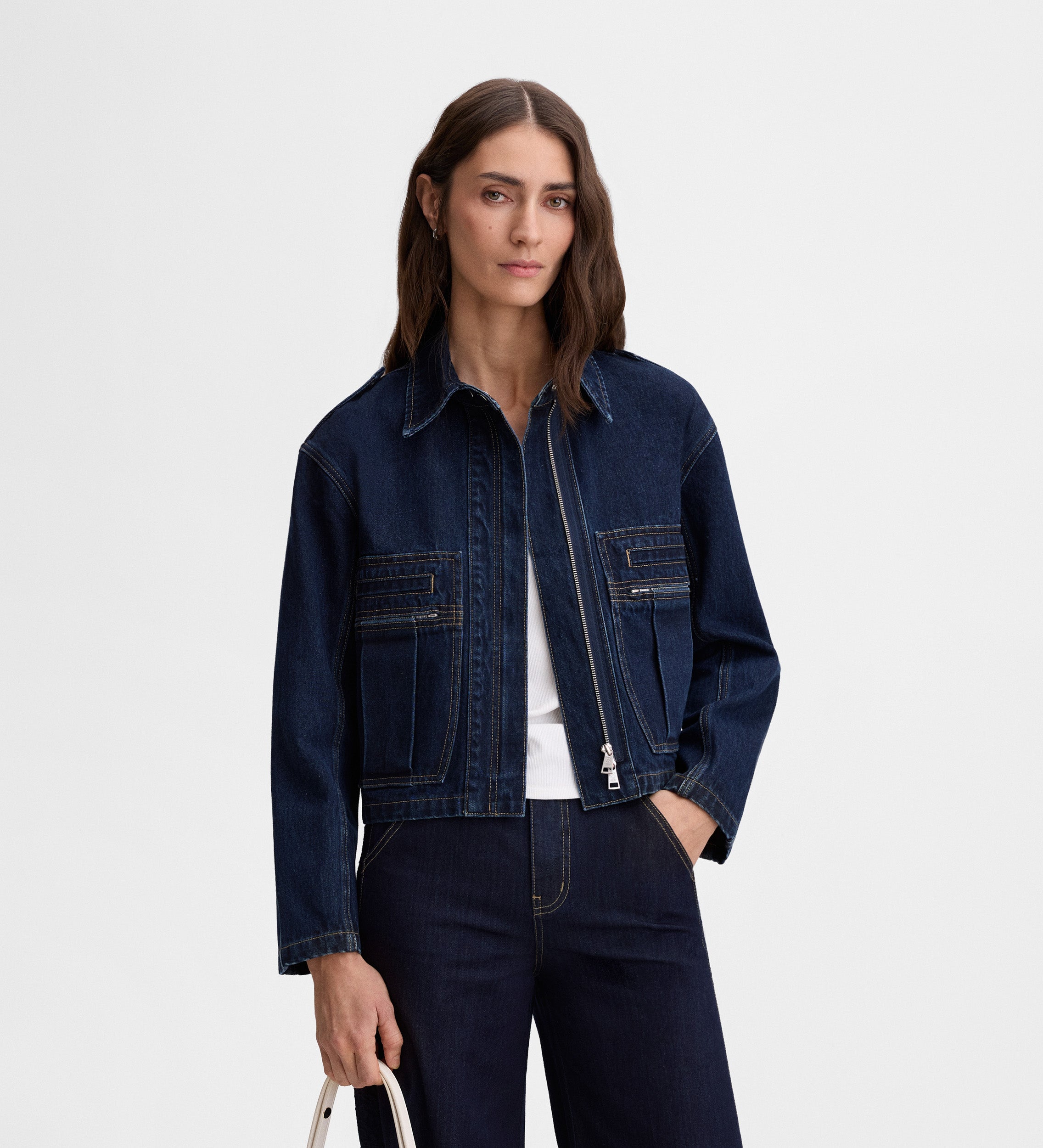 Denim jacket with pockets