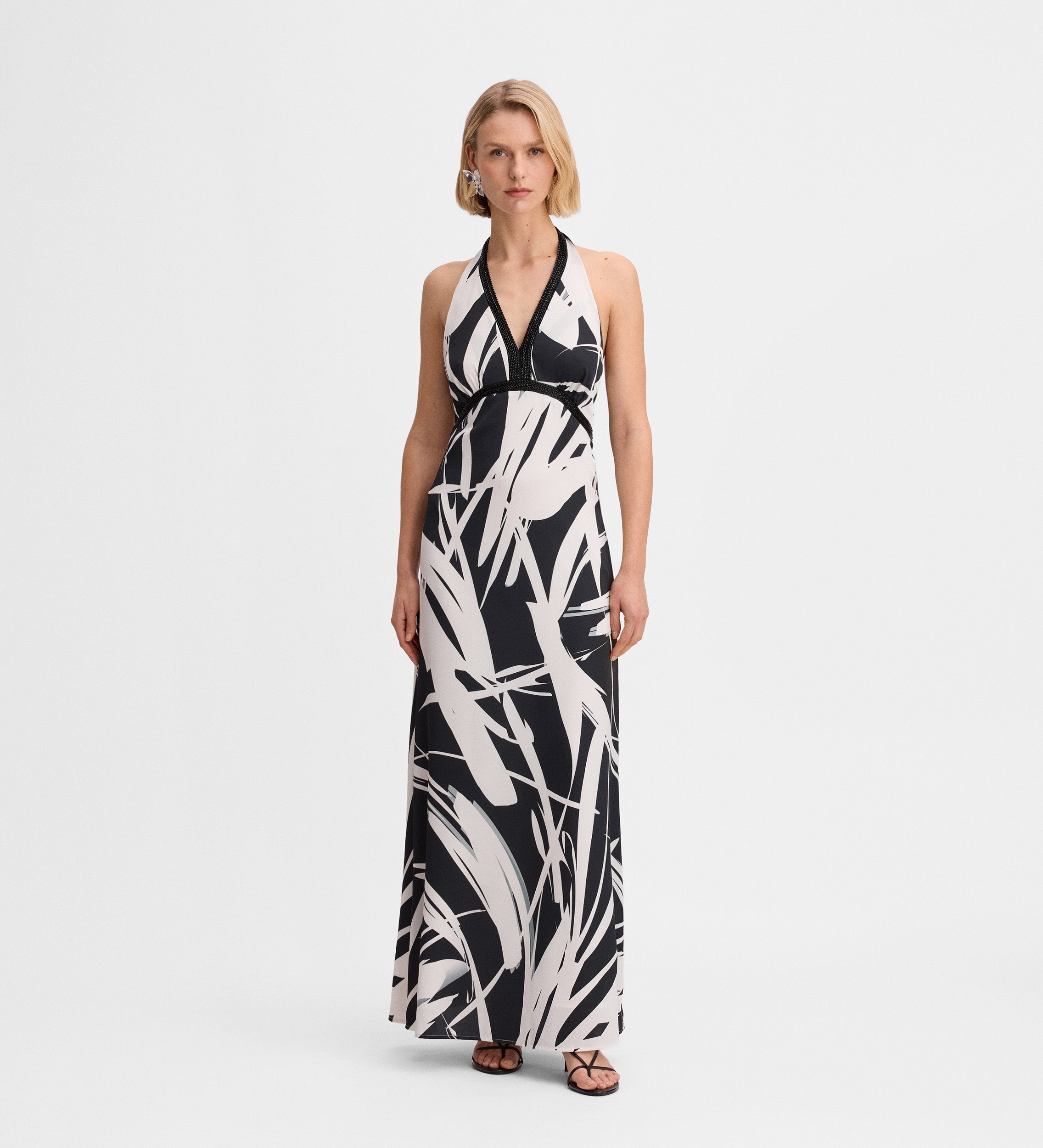 Long satin dress