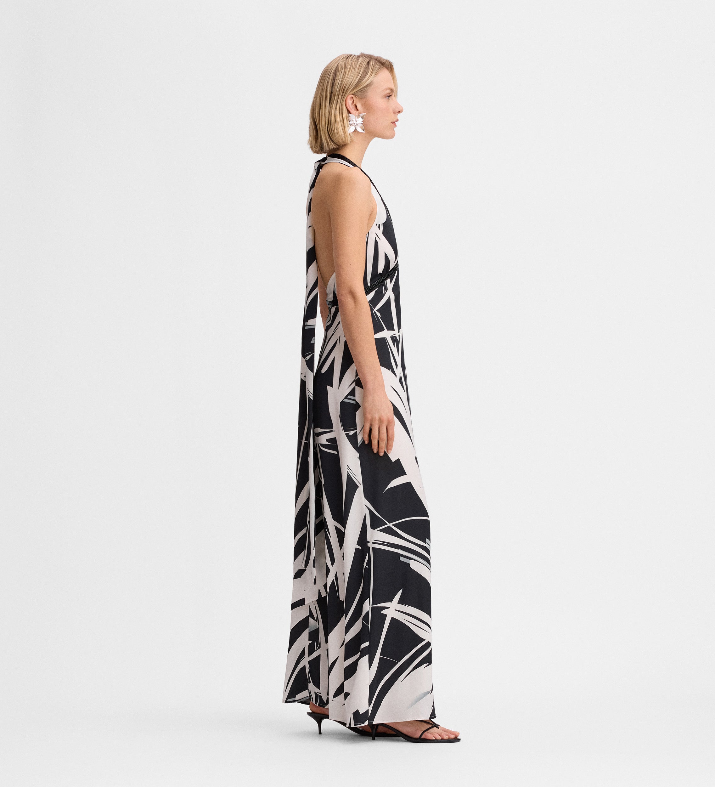 Long satin dress