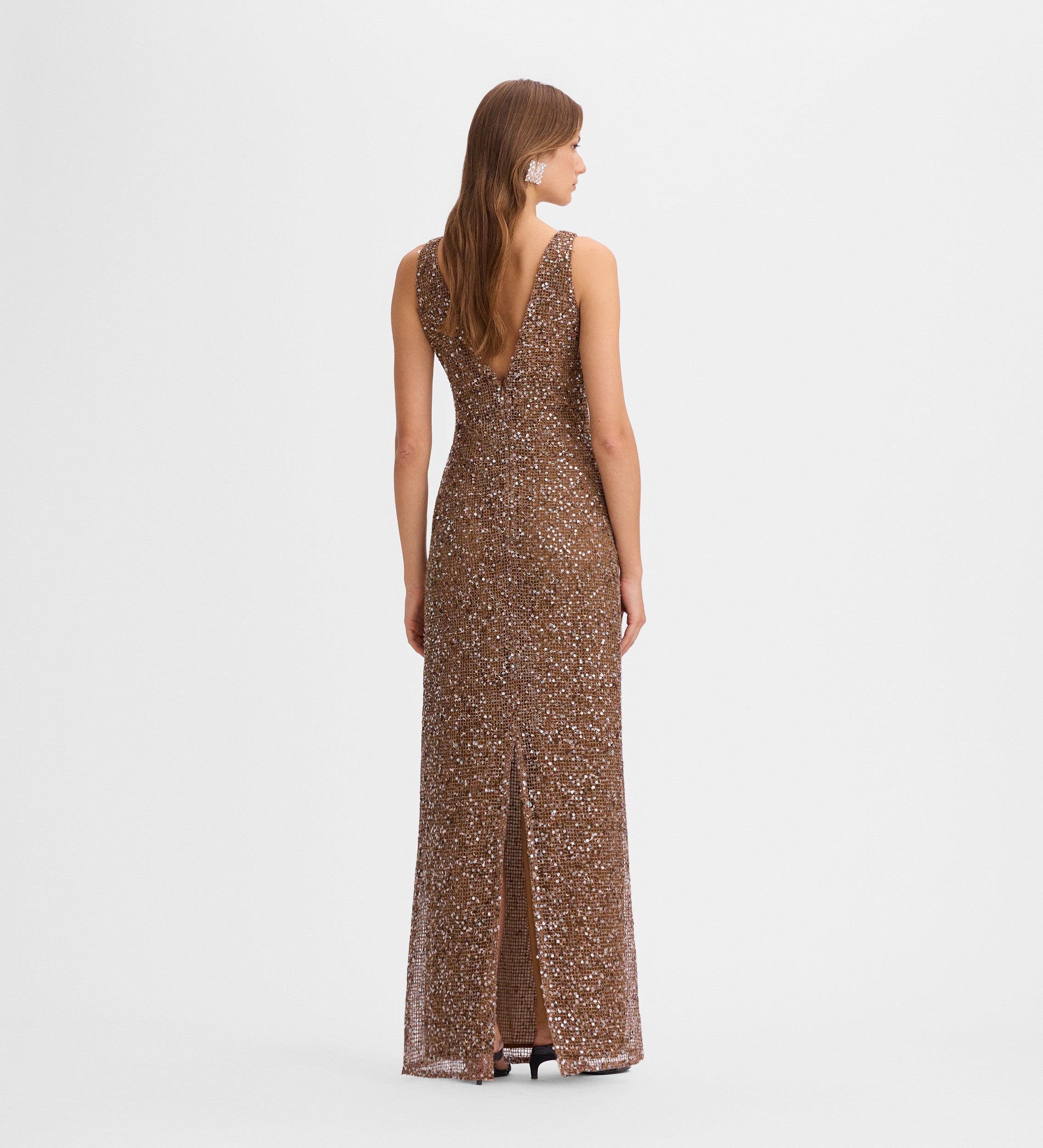 Robe longue à sequins