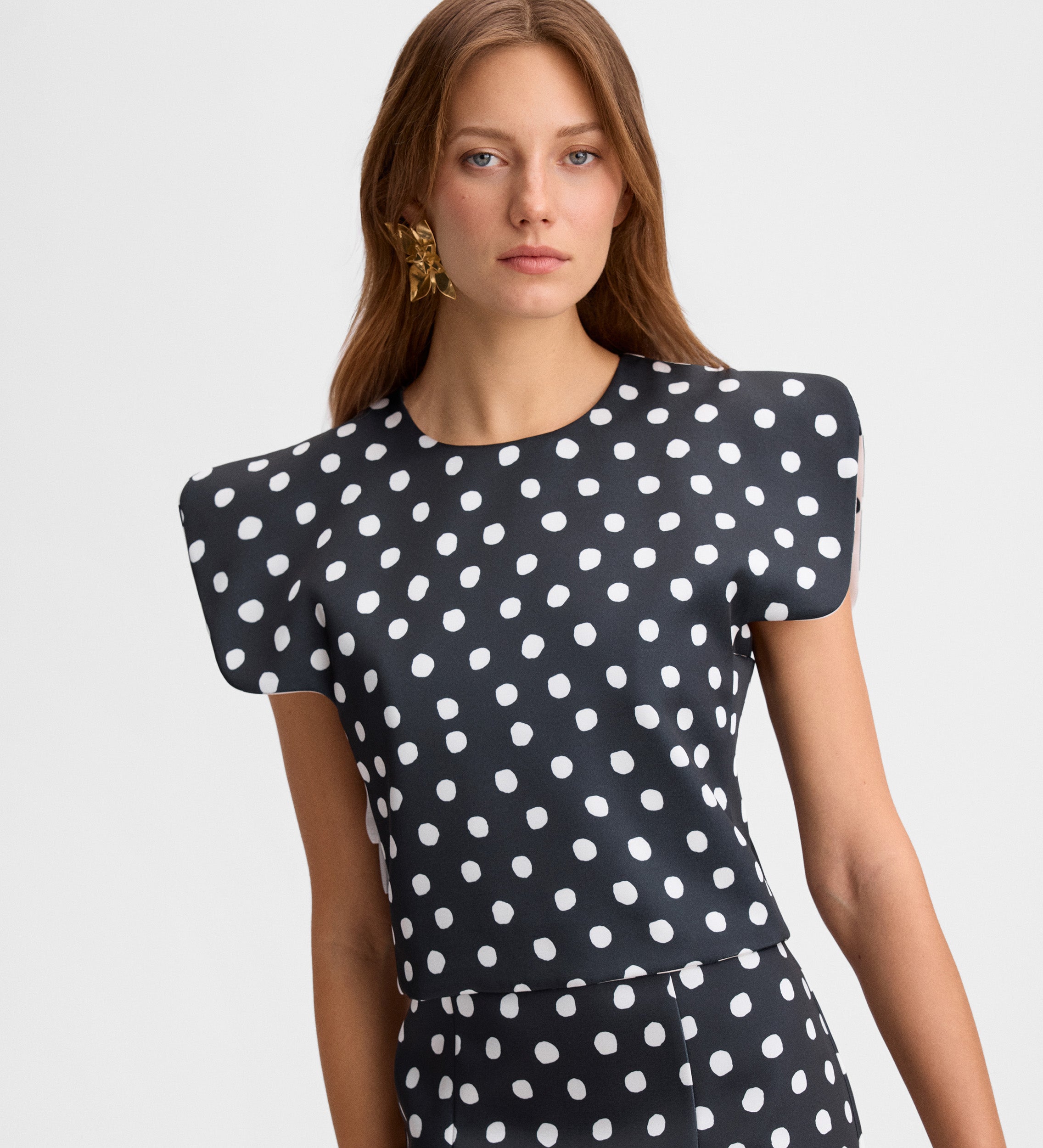 Top satén reversible