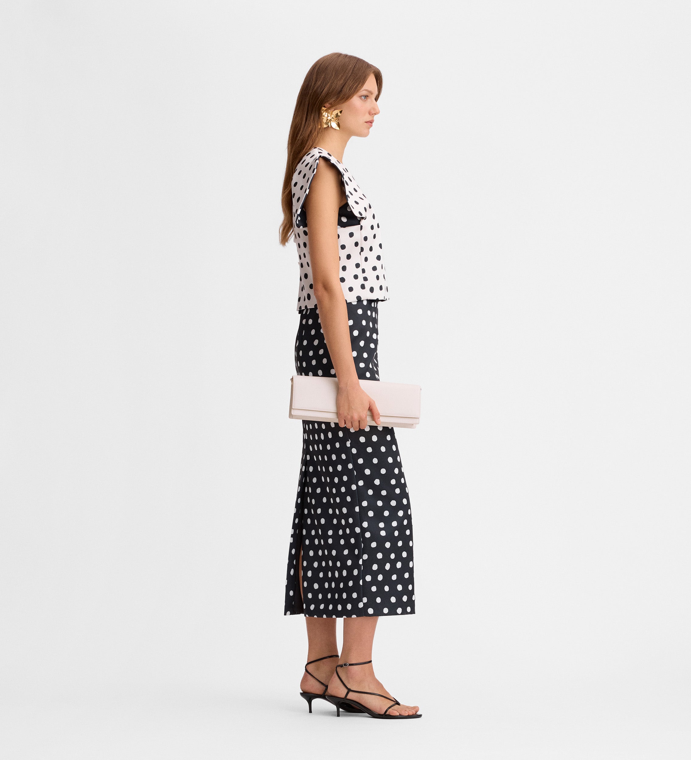 Top satén reversible