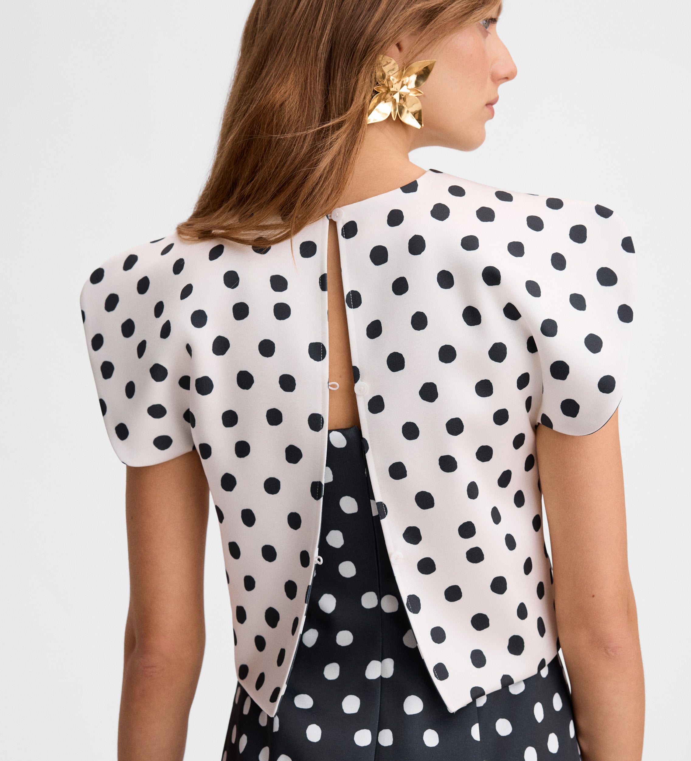 Top satén reversible