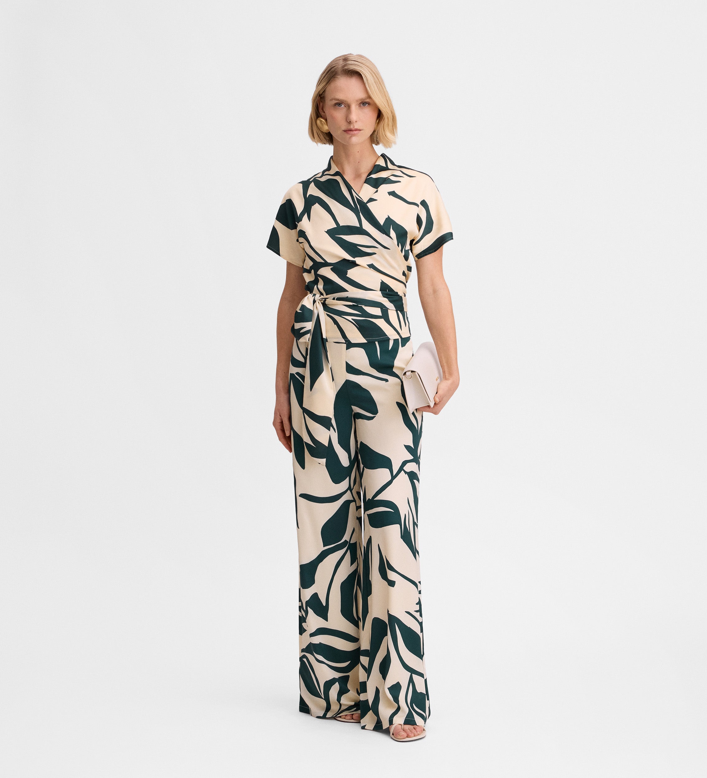 Pantalon palazzo satin