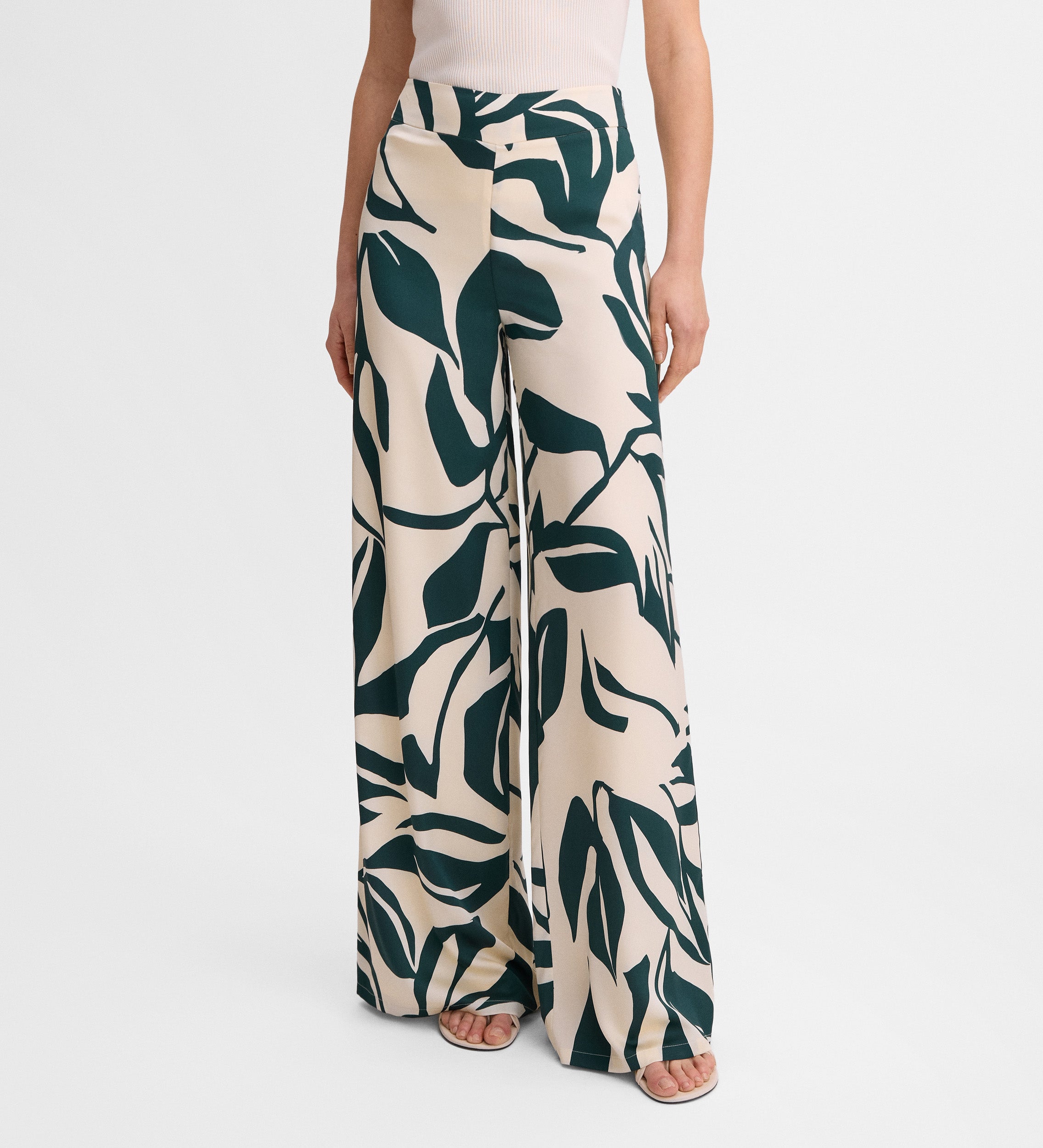 Pantalon palazzo satin