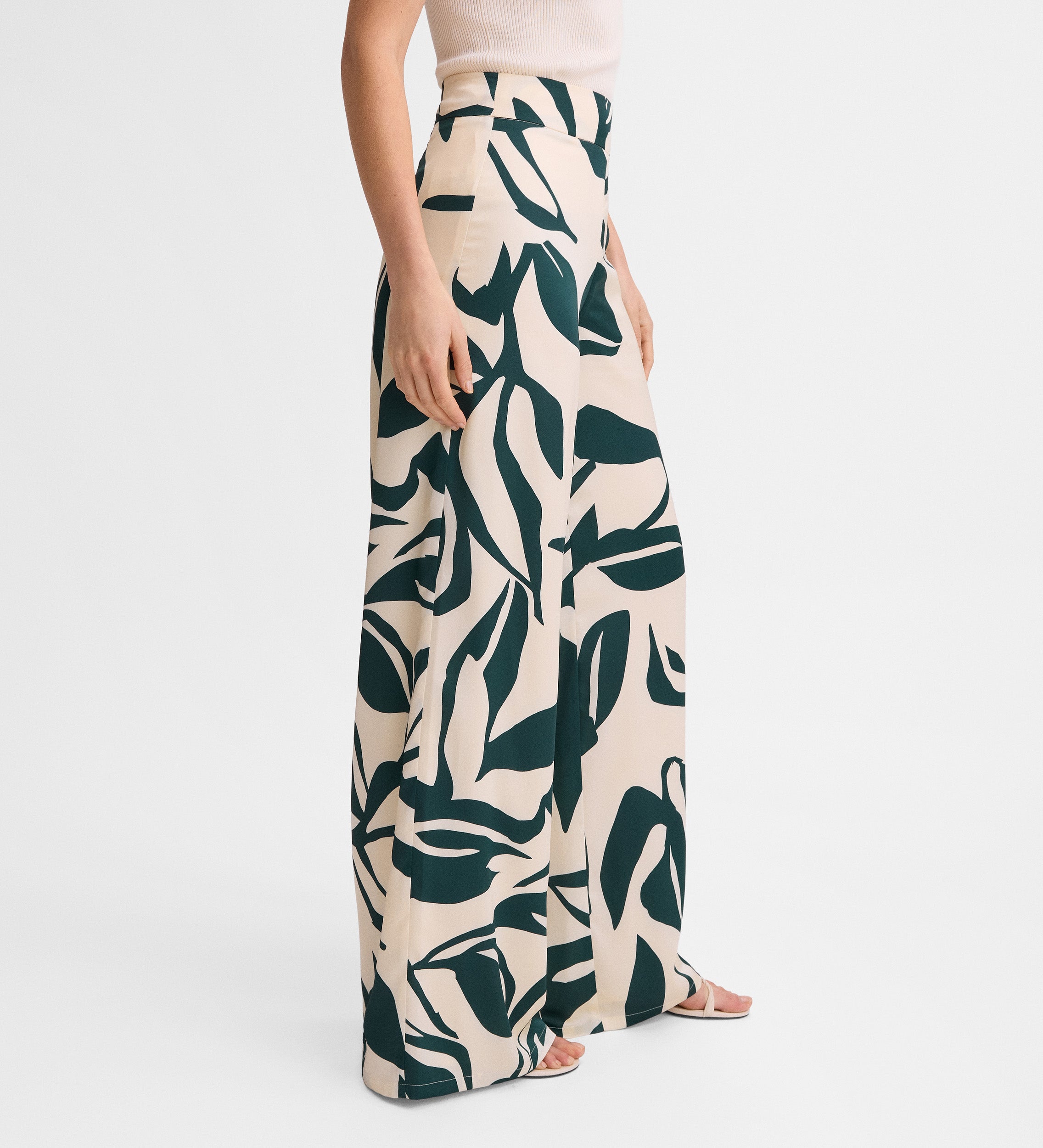 Pantalon palazzo satin