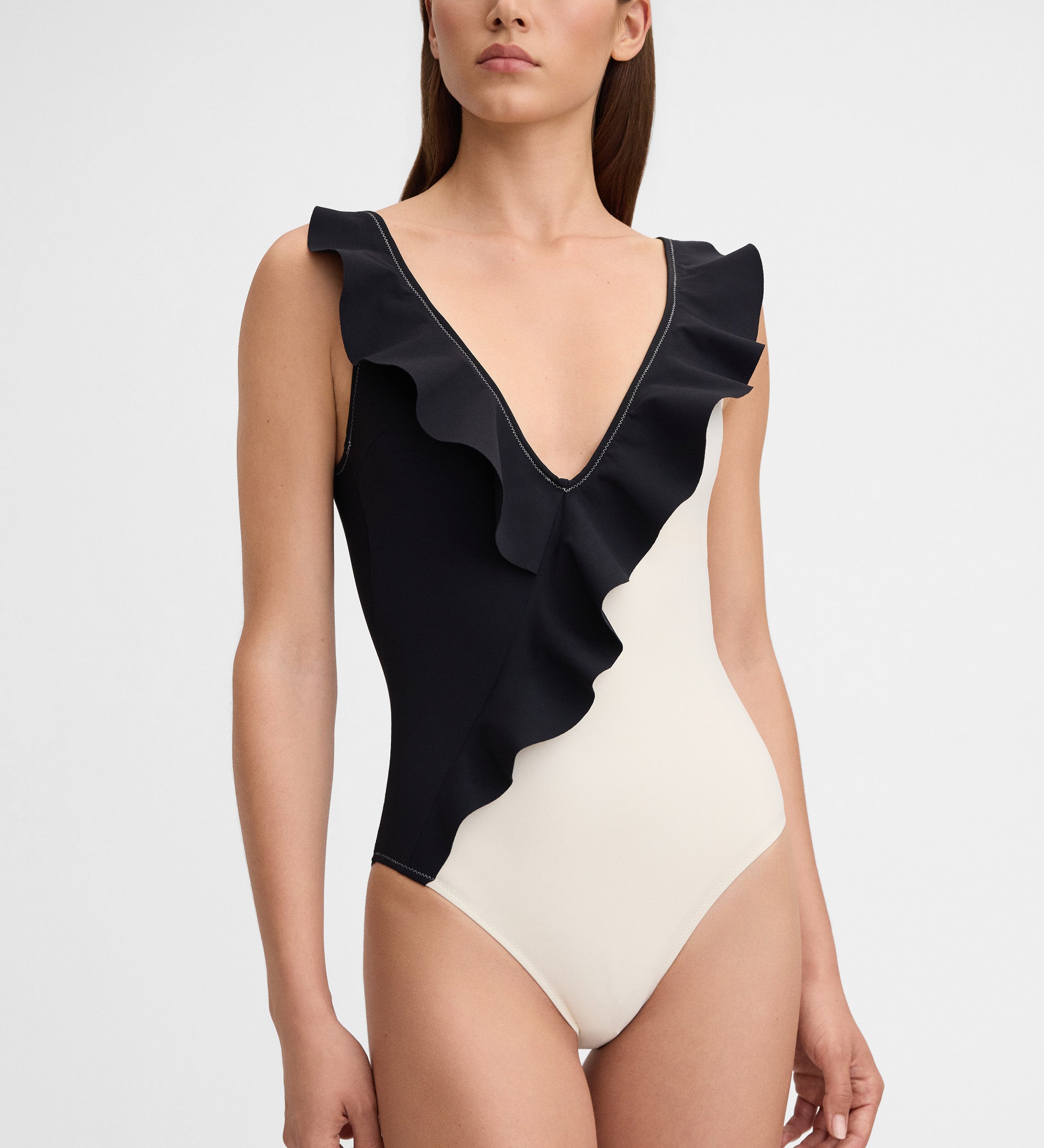 Ruffled swimsuit