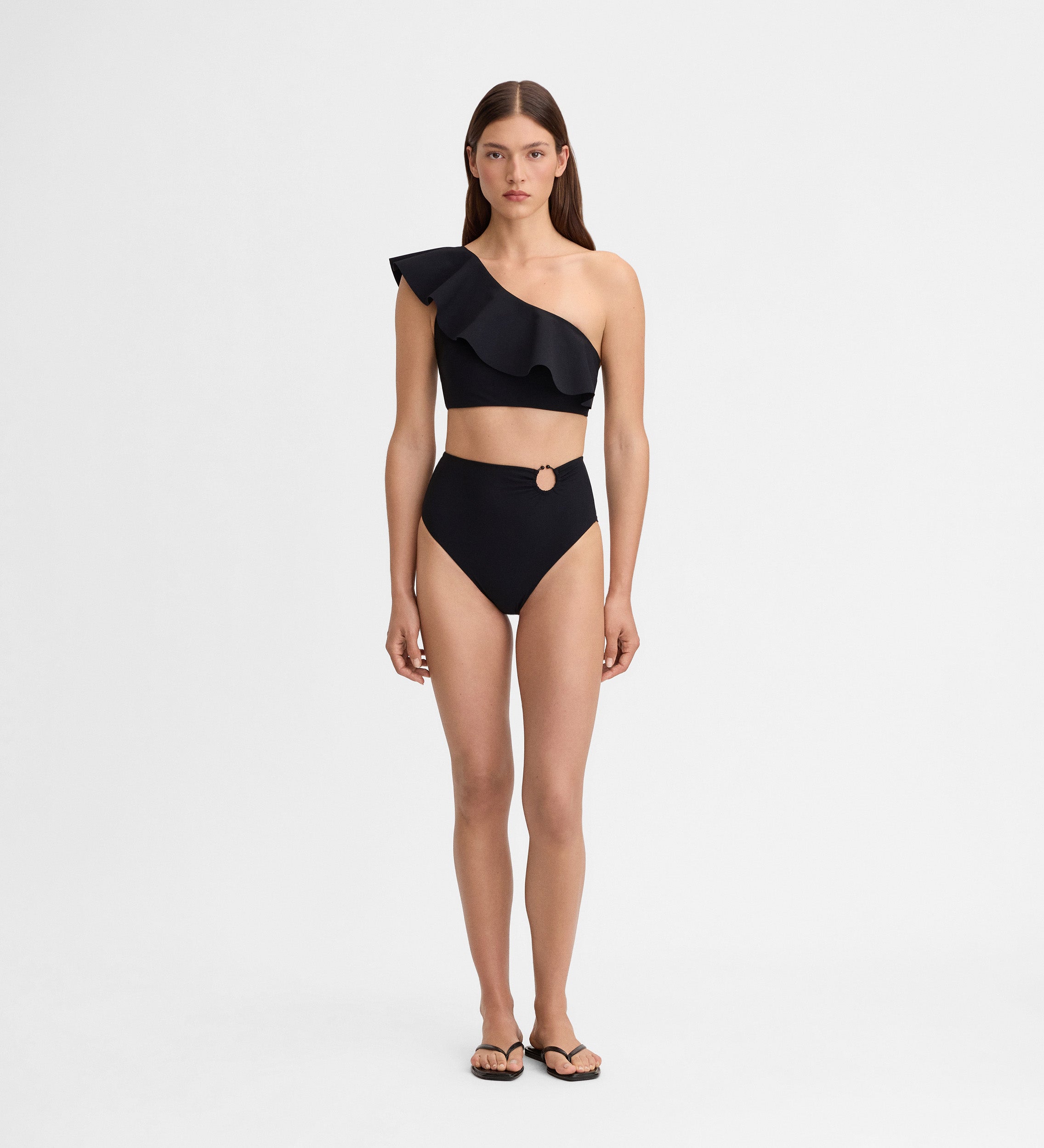 Top bikini volantes