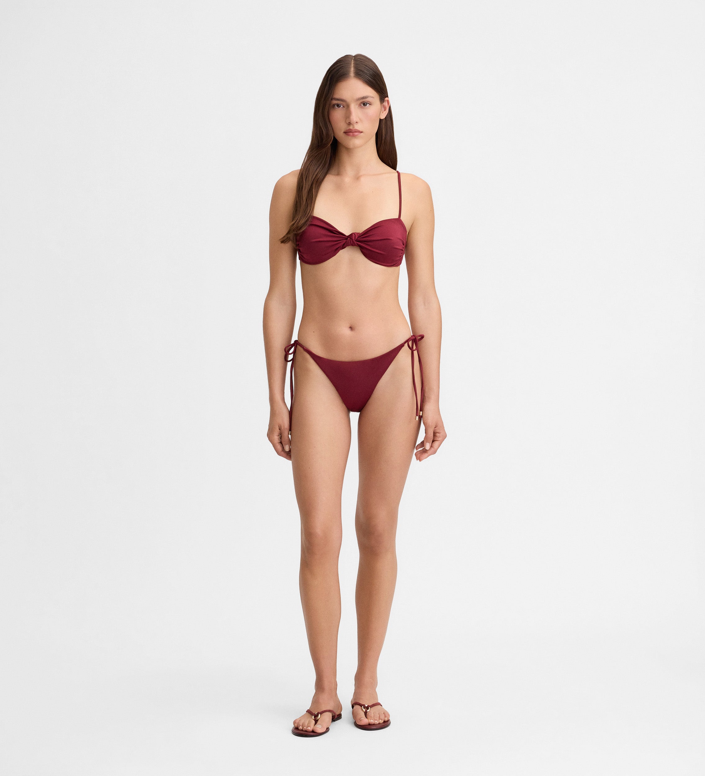 Ruched bikini top