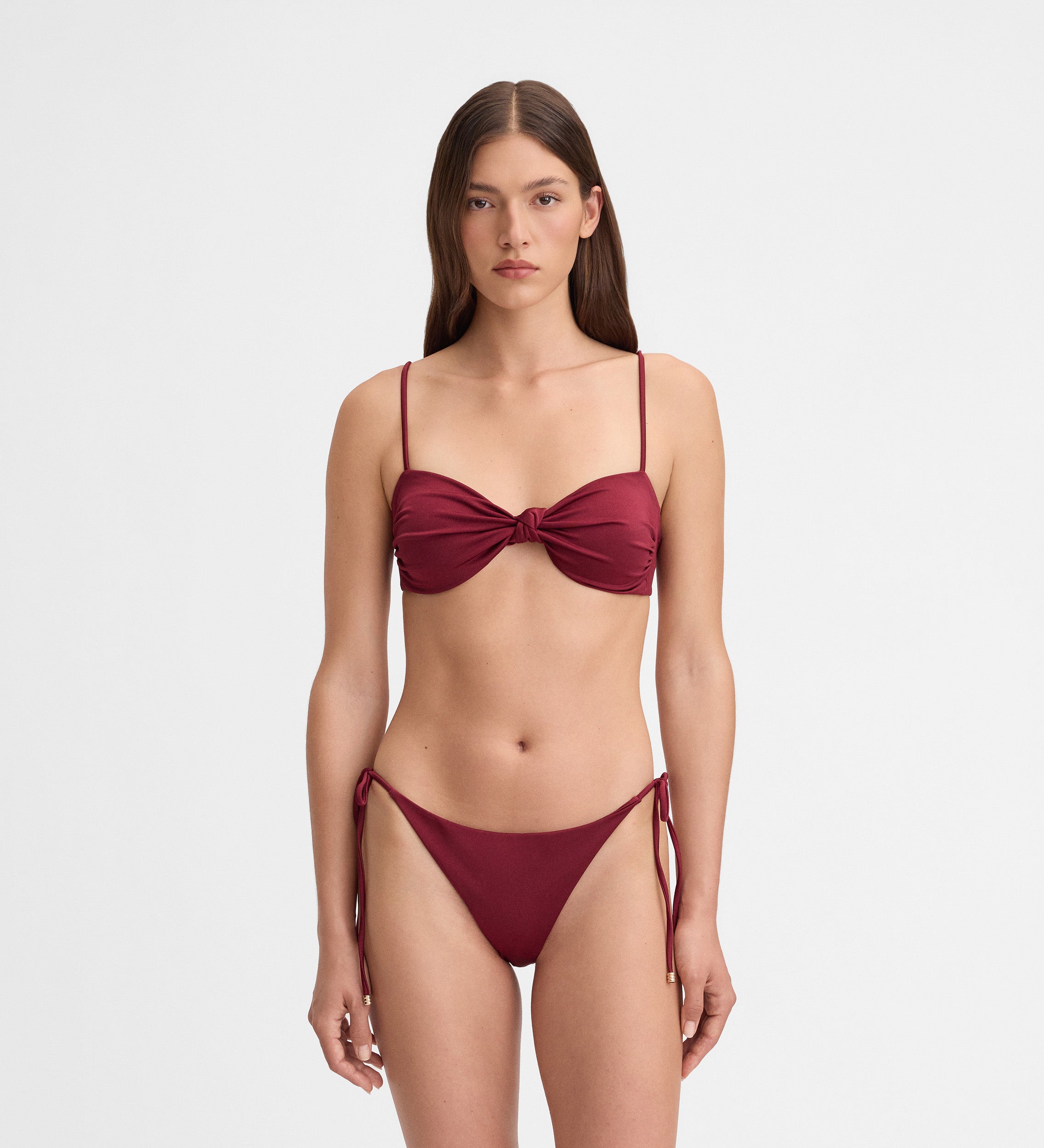 Ruched bikini top
