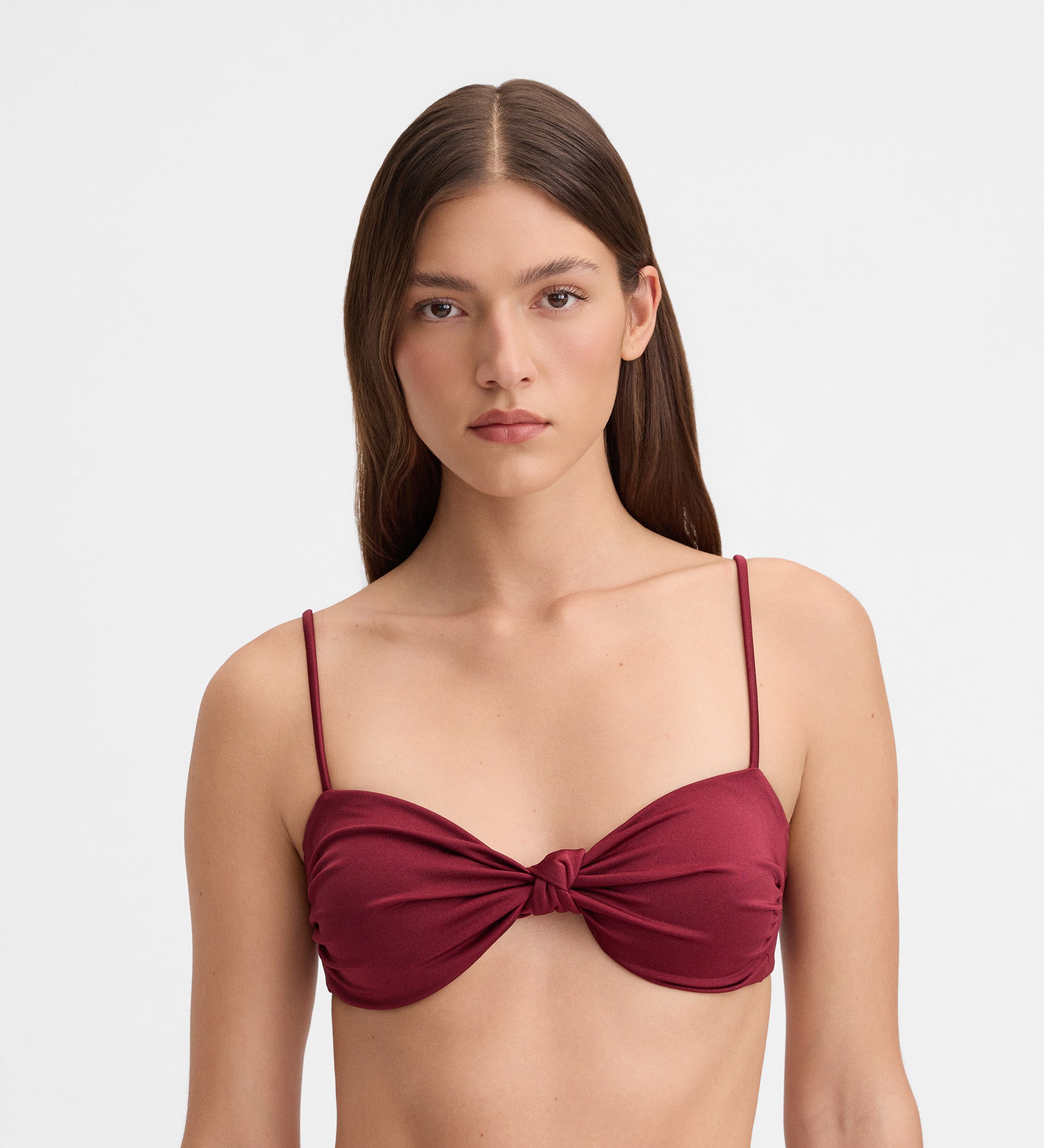 Ruched bikini top