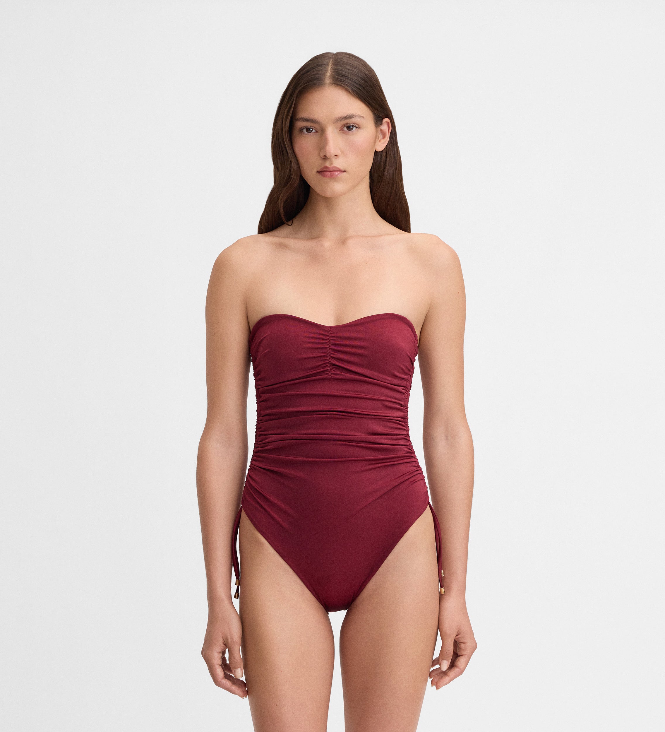 Bañador bandeau drapeado