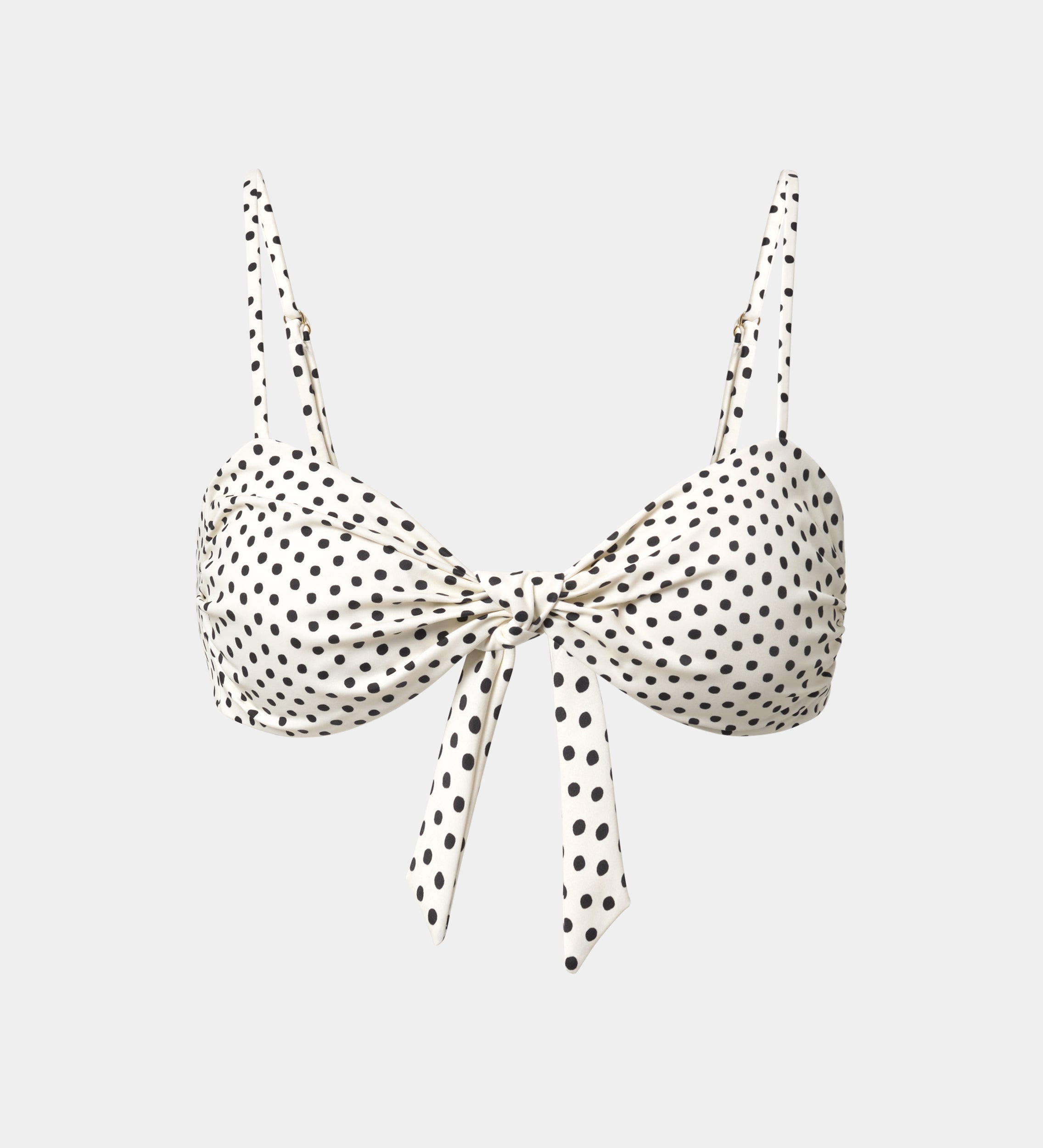 Top bikini fruncido estampado