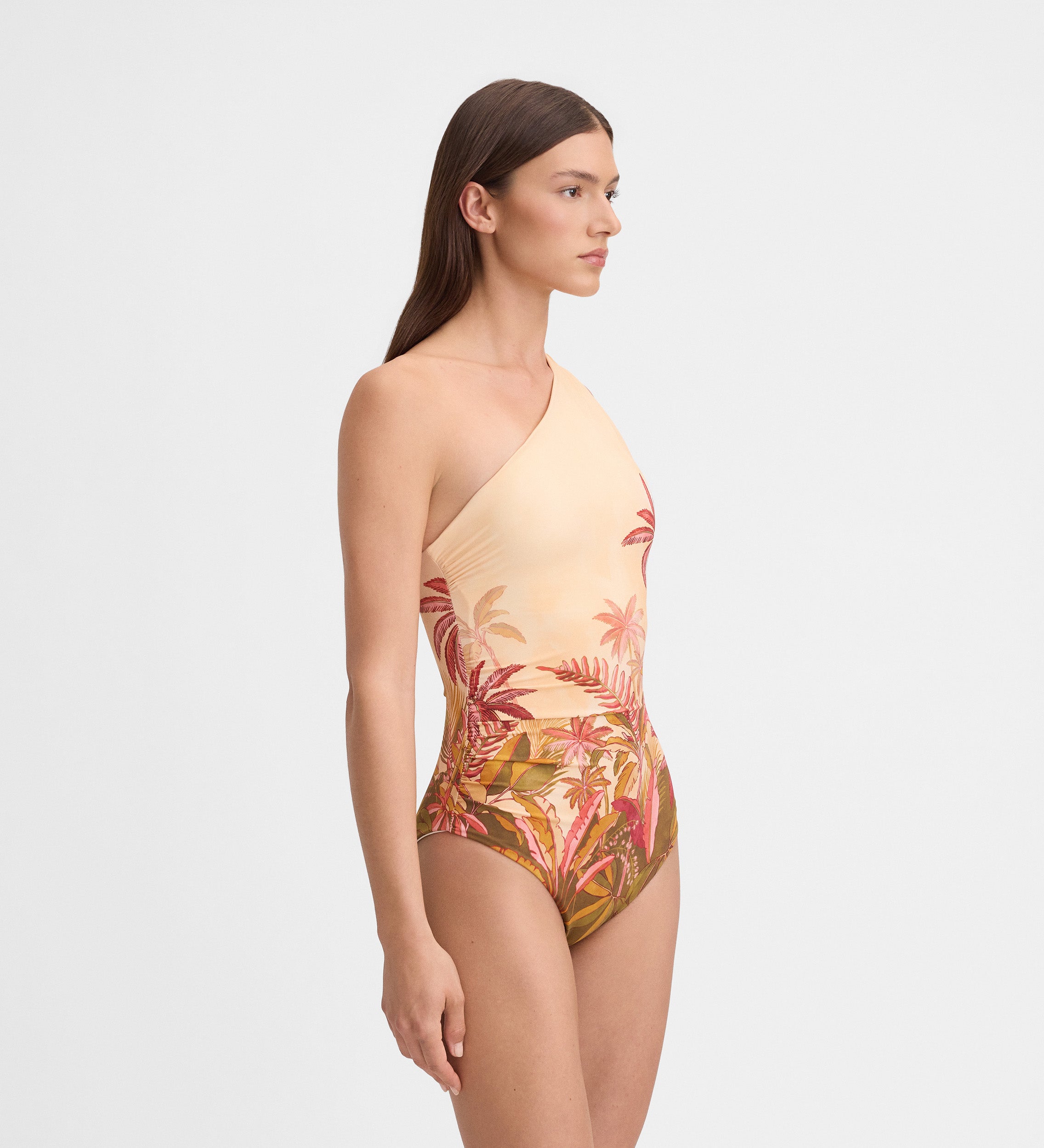Maillot de bain imprimé asymétrique