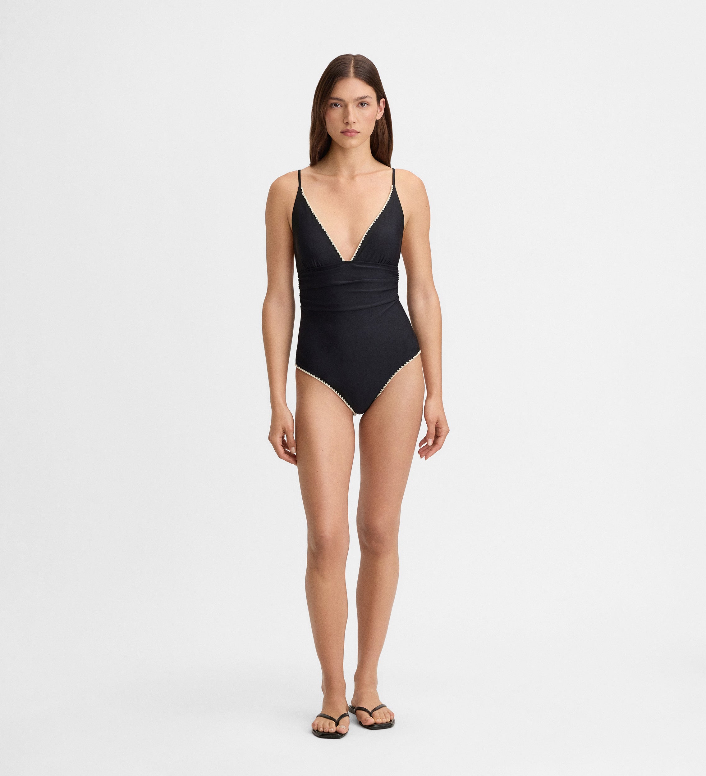 Plunge v-neck swimsuit