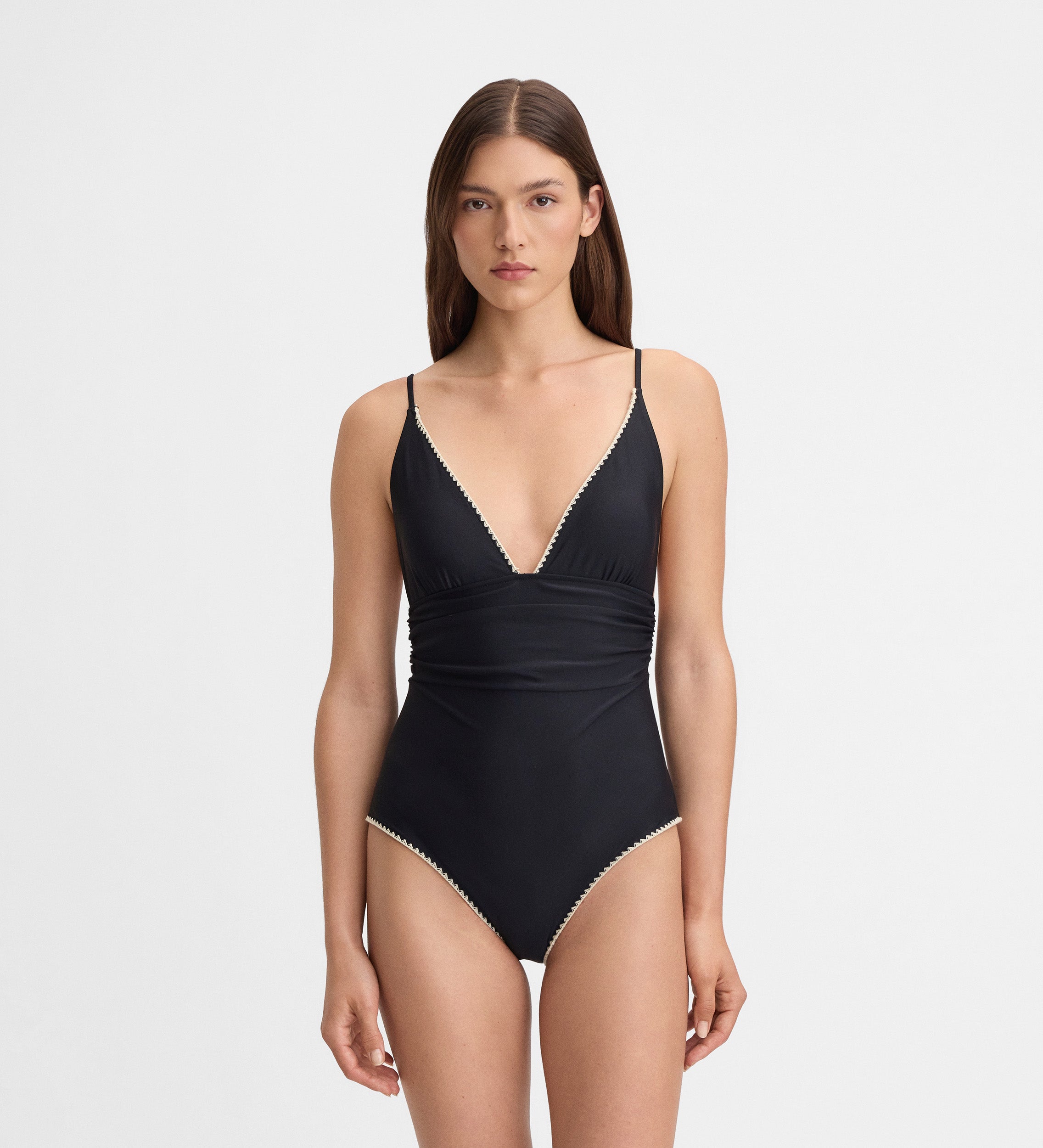 Plunge v-neck swimsuit