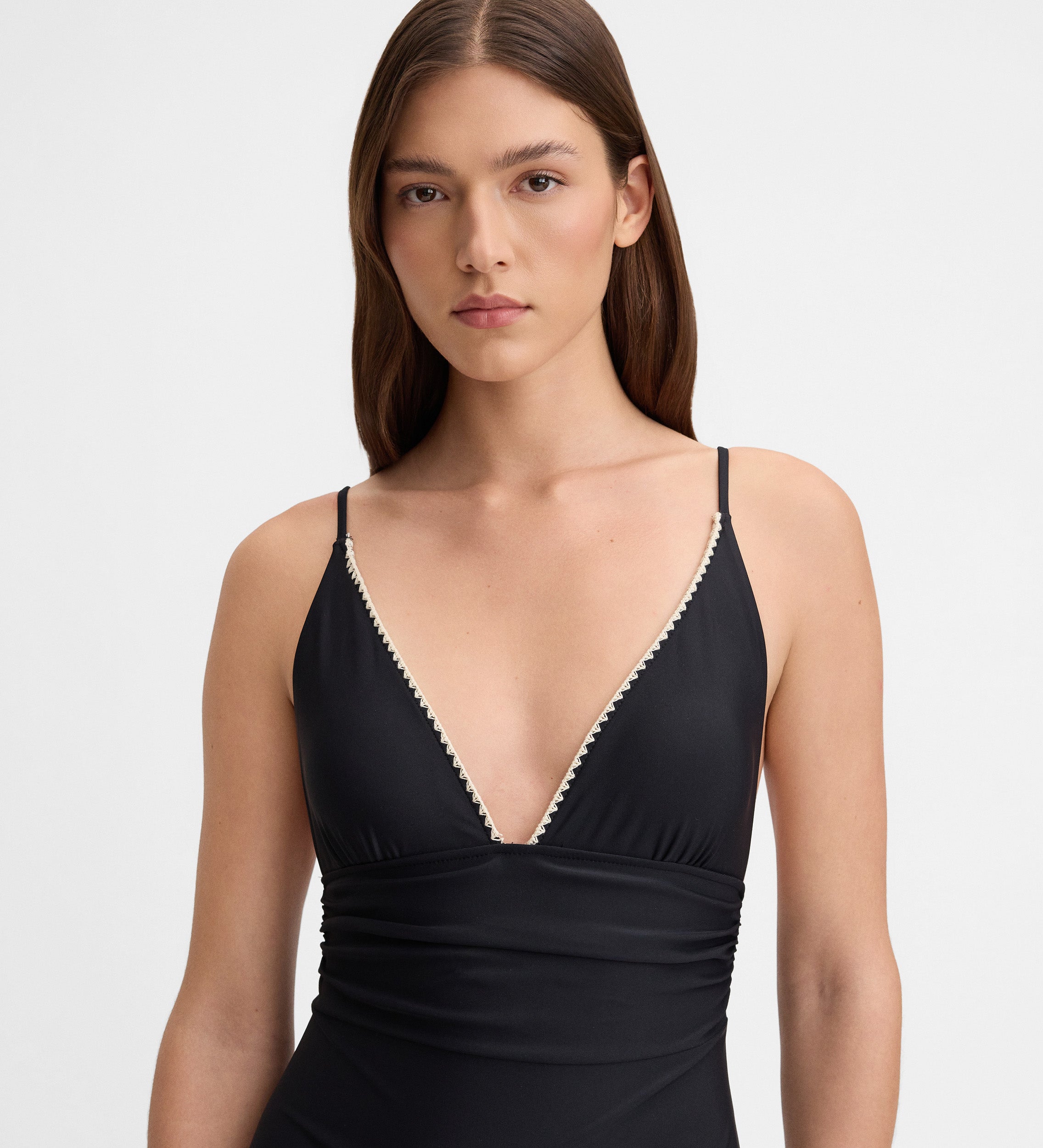 Plunge v-neck swimsuit