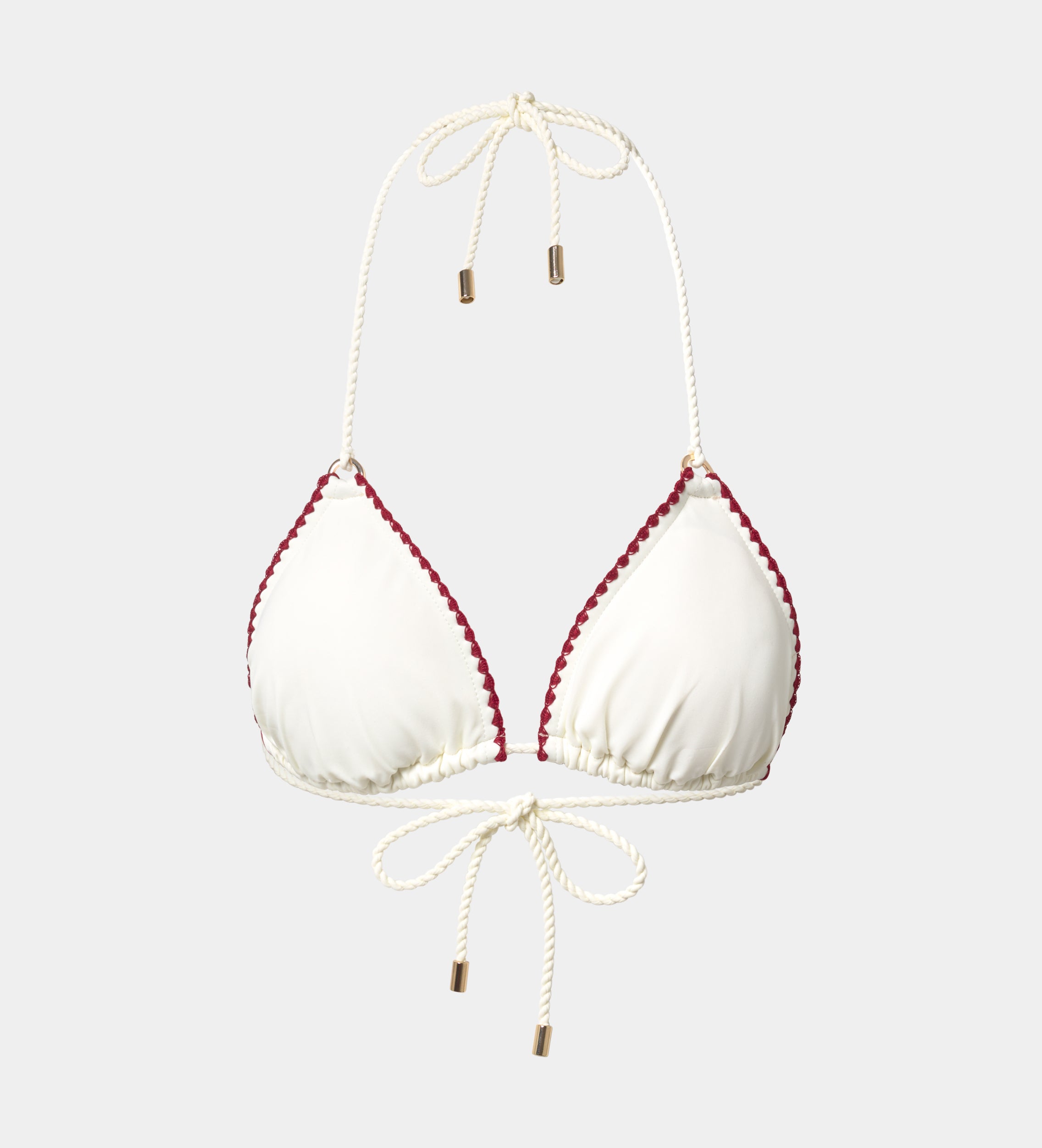 Top de bikini surpiqûres décoratives