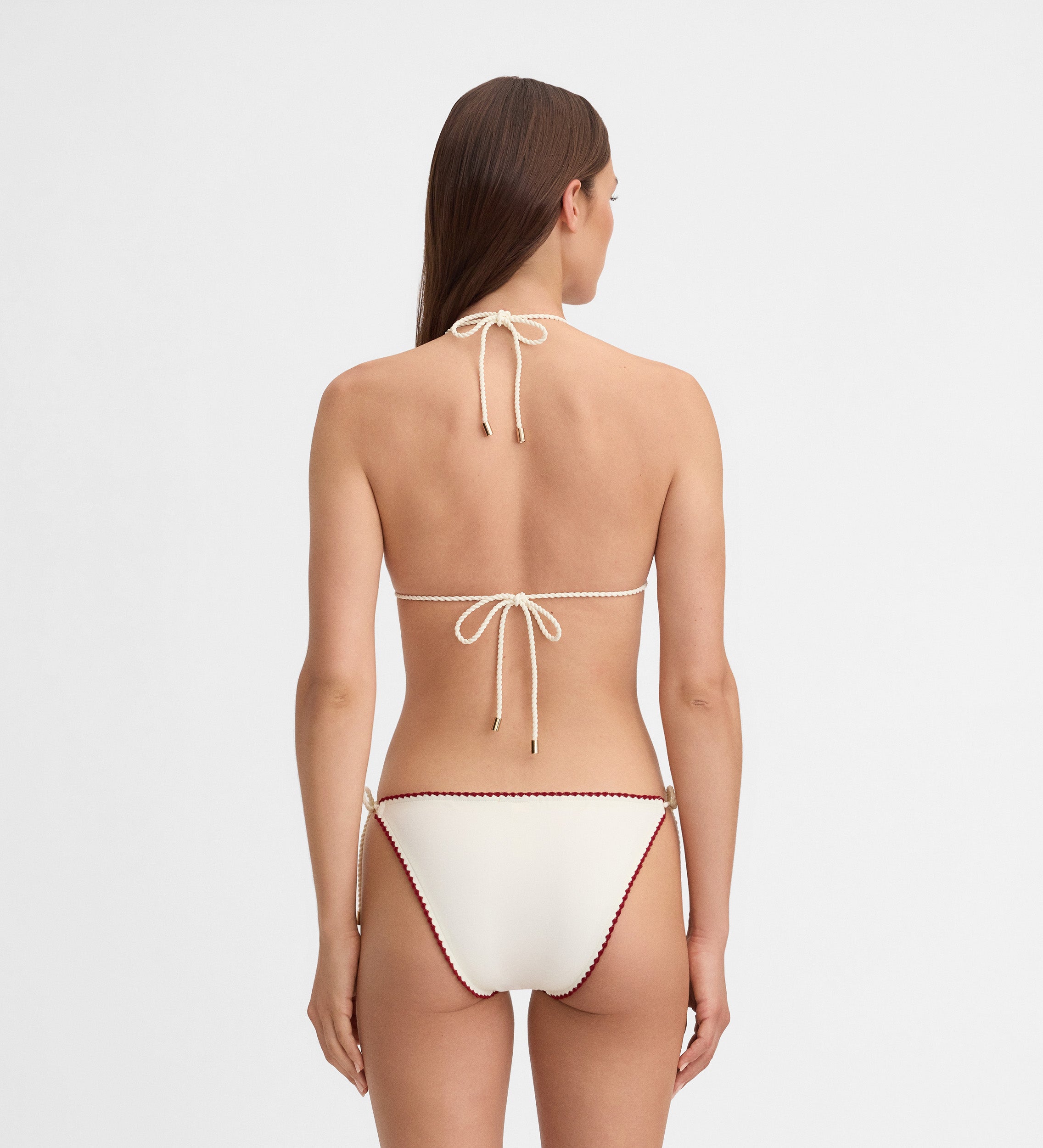 Top de bikini surpiqûres décoratives