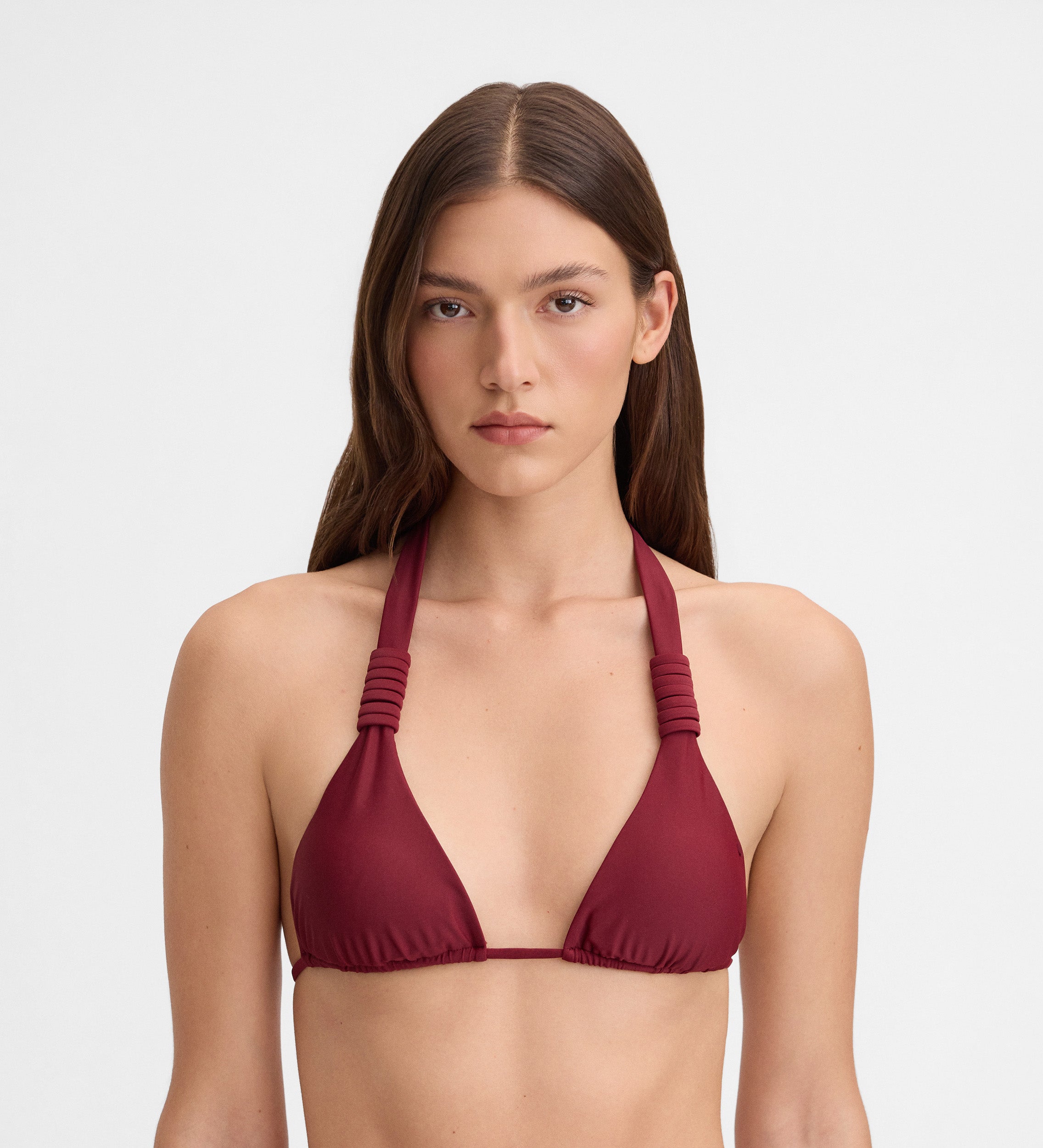 Triangular bikini top