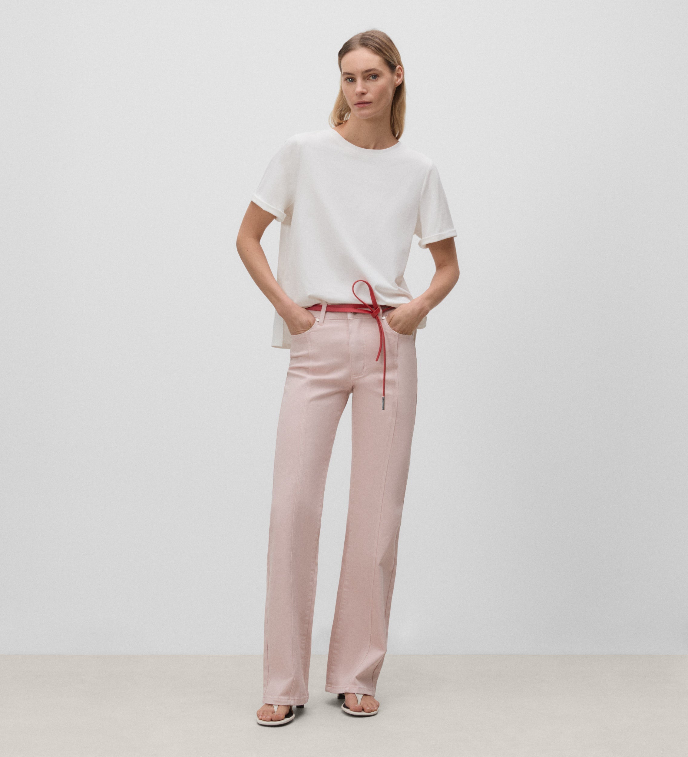 Lorza twill front trousers