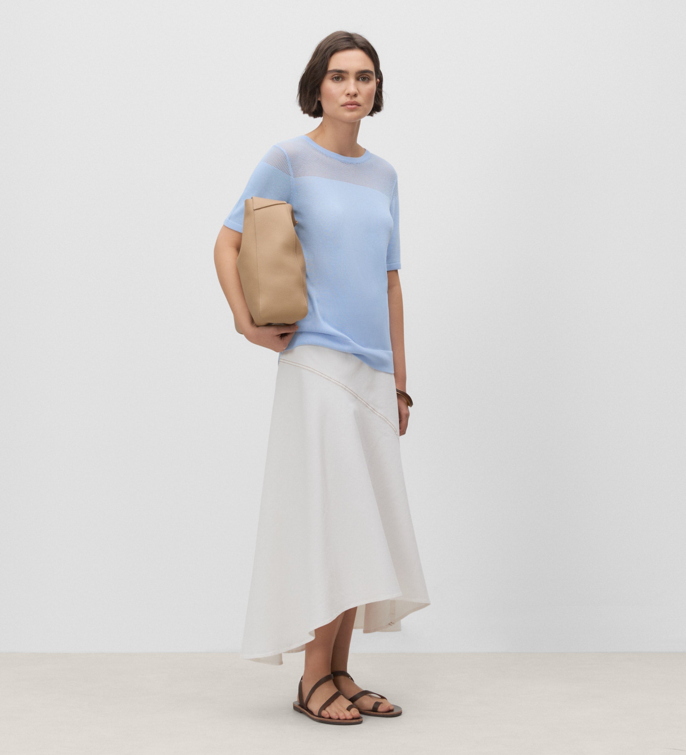 Short sleeve knitted top