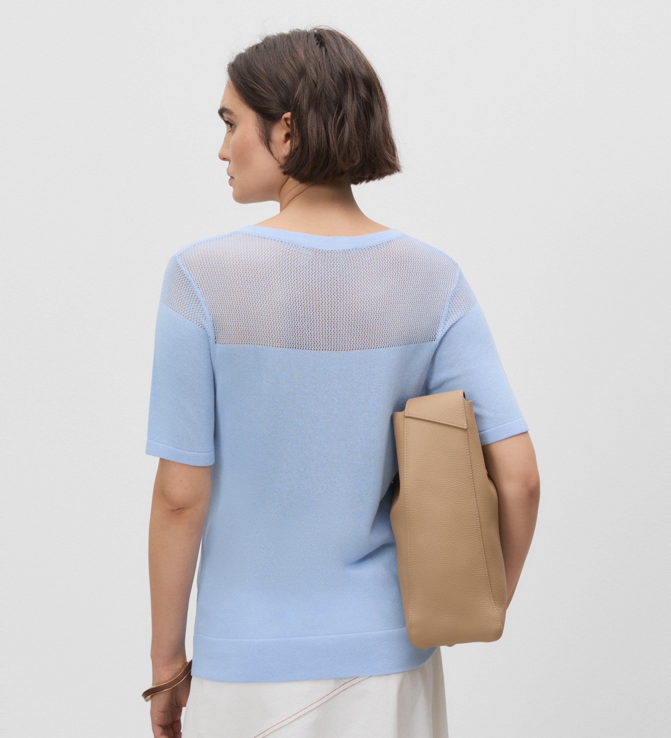 Short sleeve knitted top