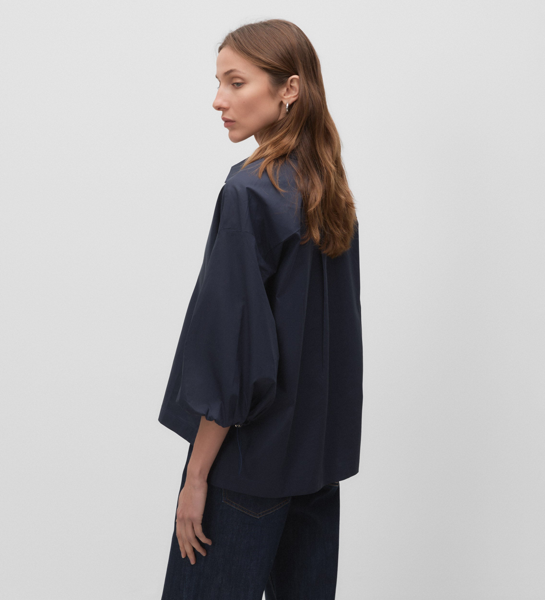 Chemise ample à manches bouffantes