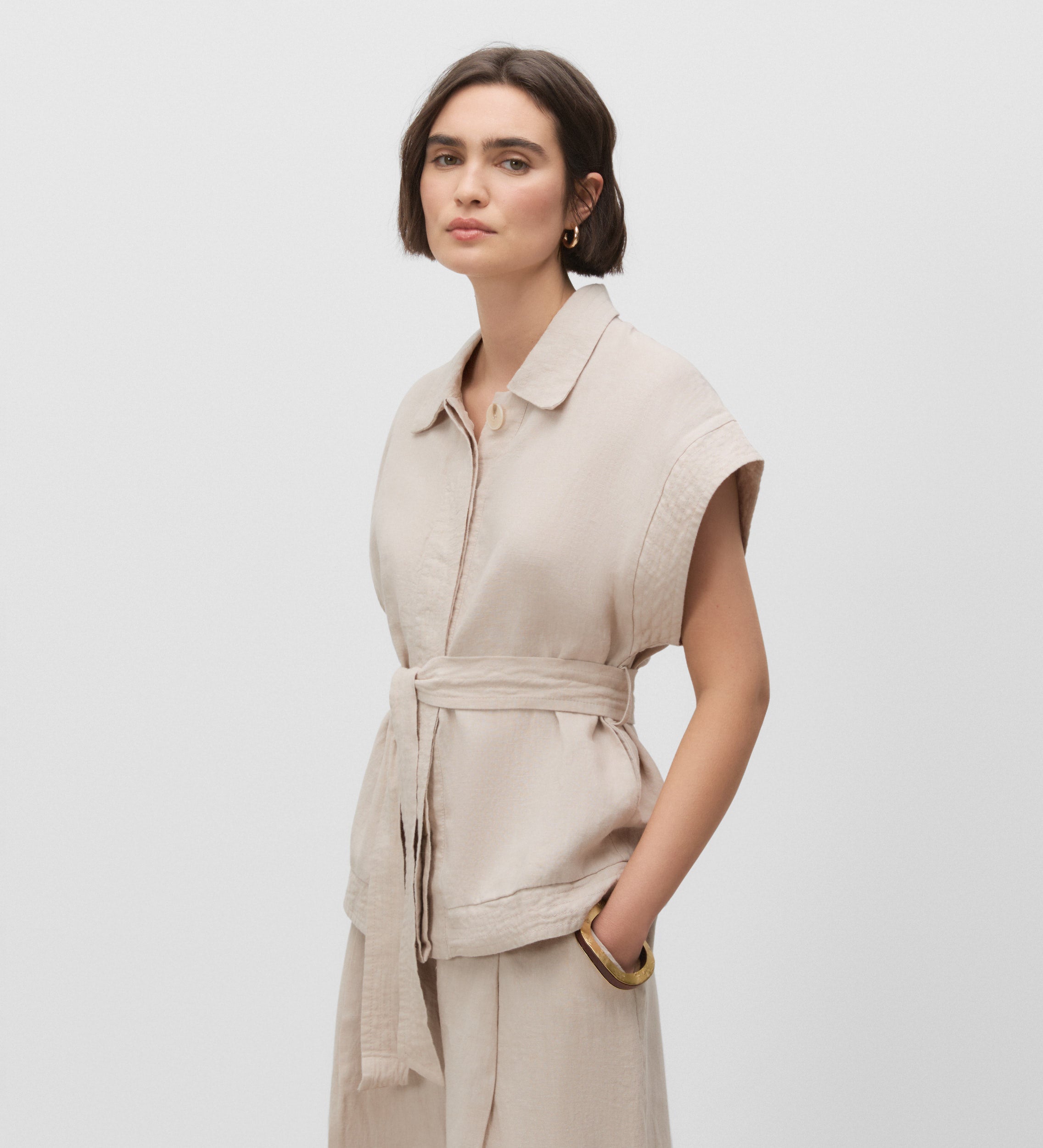 Gilet à épaules tombantes