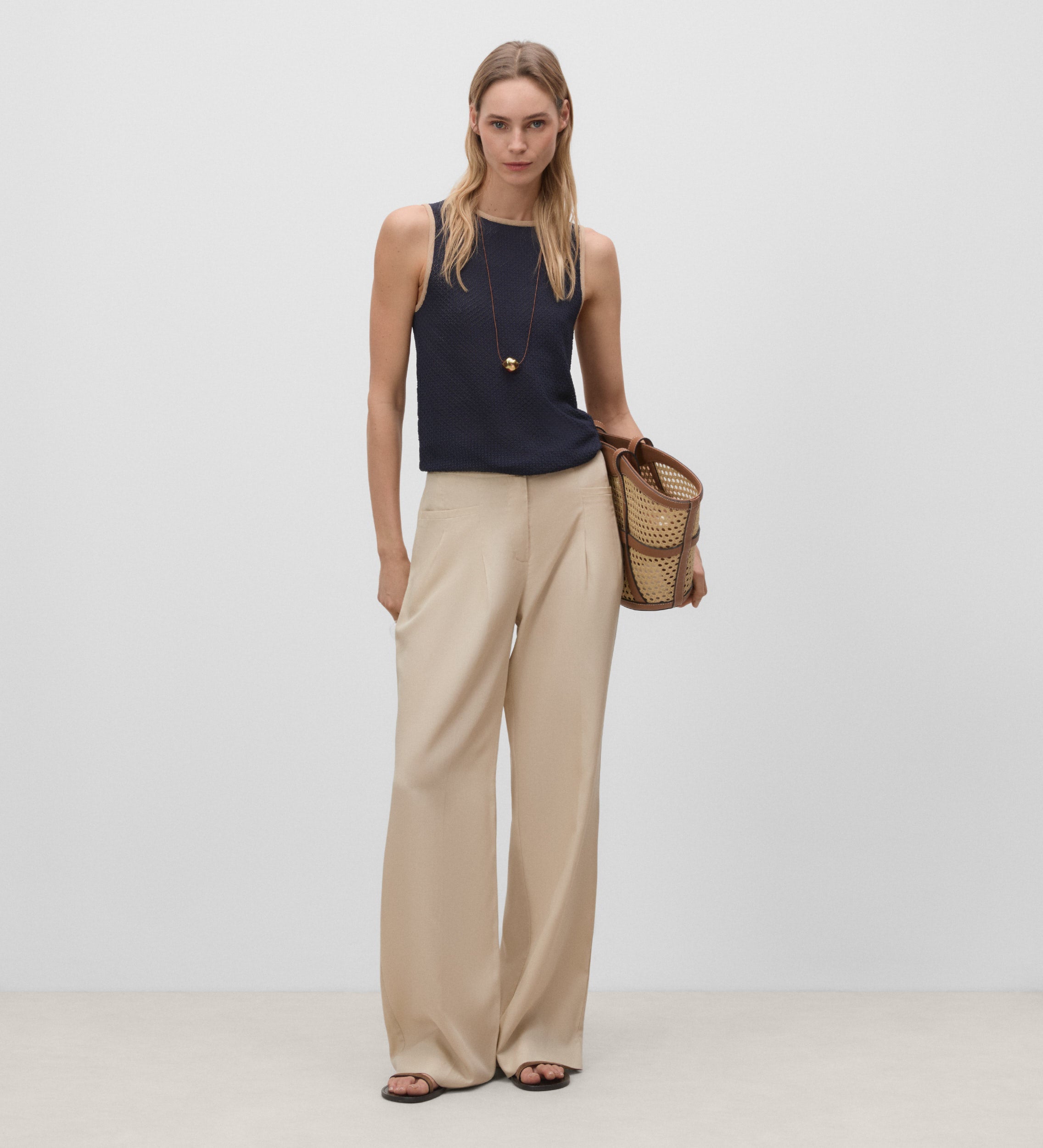 Openwork knitted top